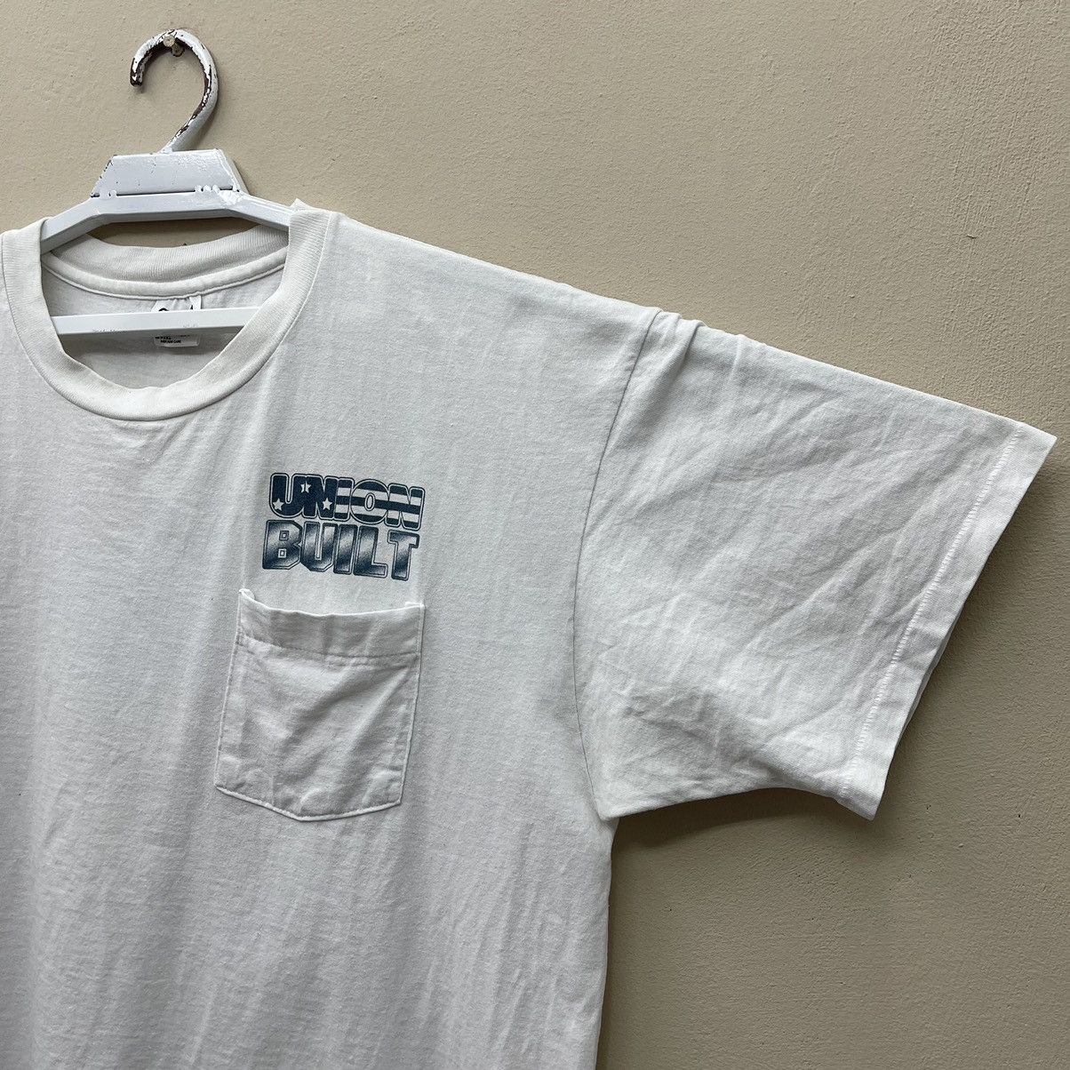 Beauty Beast × Vintage Vintage 90s Union Built Union Laid Single Pocket T-Shirt Size US XXL / EU 58 / 5 - 4 Thumbnail
