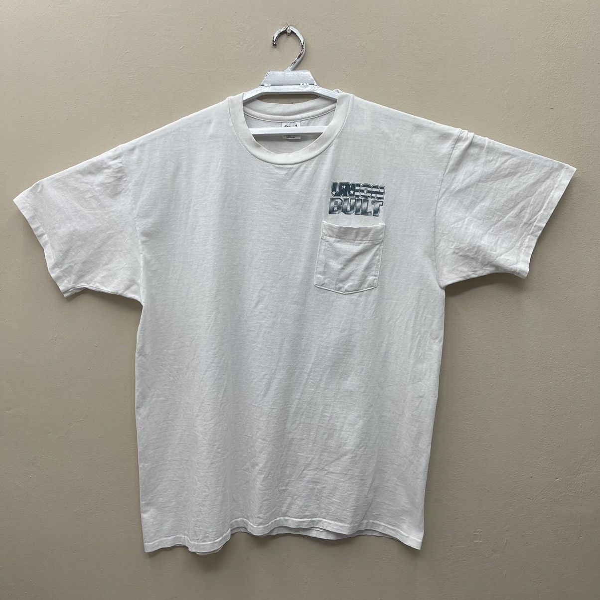 Beauty Beast × Vintage Vintage 90s Union Built Union Laid Single Pocket T-Shirt Size US XXL / EU 58 / 5 - 3 Thumbnail