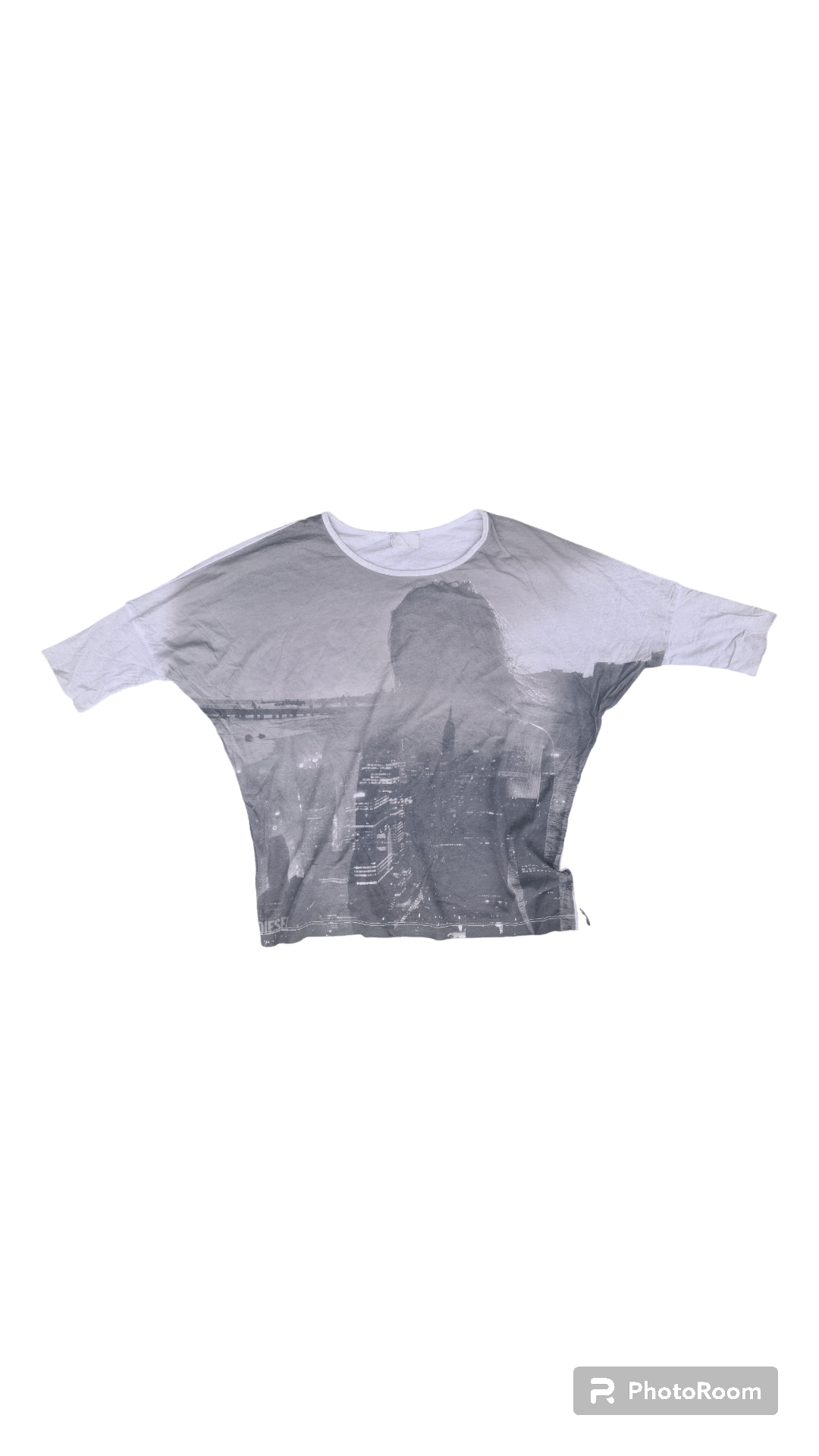 55DSL Diesel Ombre Oversize gray t-shirt grotesque print Size M / US 6-8 / IT 42-44 - 1 Thumbnail