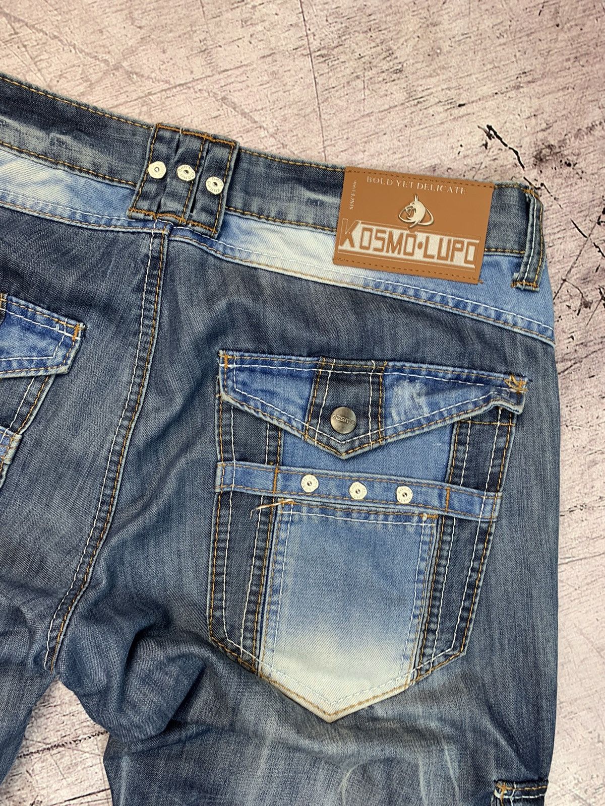 Japanese Brand × Vintage K&M Kosmo Lupo Vintage Mens Denim Pants Jeans Size US 32 / EU 48 - 8 Thumbnail