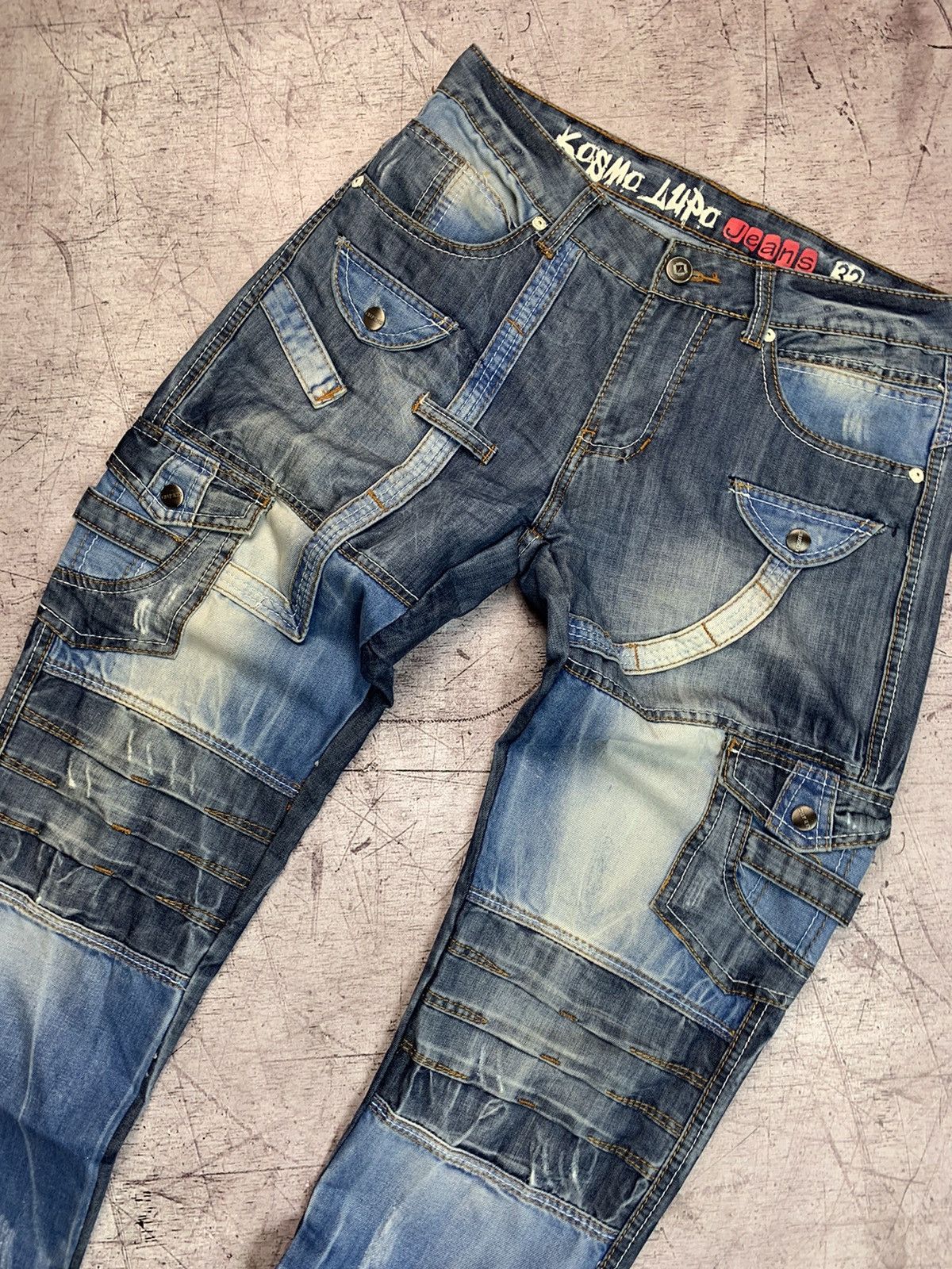 Japanese Brand × Vintage K&M Kosmo Lupo Vintage Mens Denim Pants Jeans Size US 32 / EU 48 - 5 Thumbnail