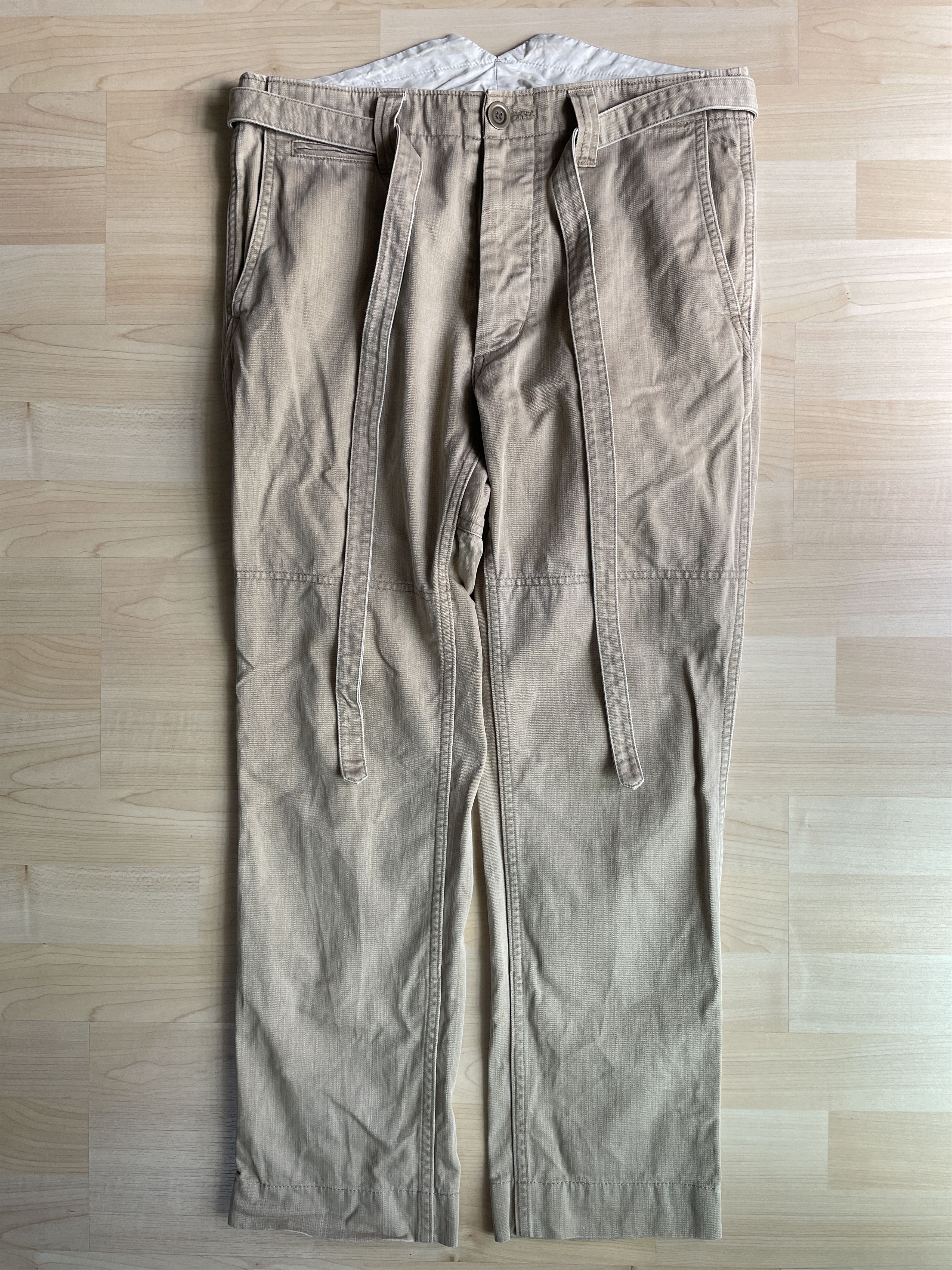 Image of Visvim Slim Infantry Pants (Giza) in Beige, Men's (Size 30)