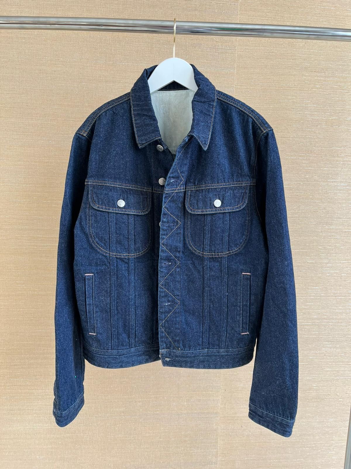 image of Acne Studios Tent Denim Jacket In Rinse Kex 77, Men's (Size Medium)