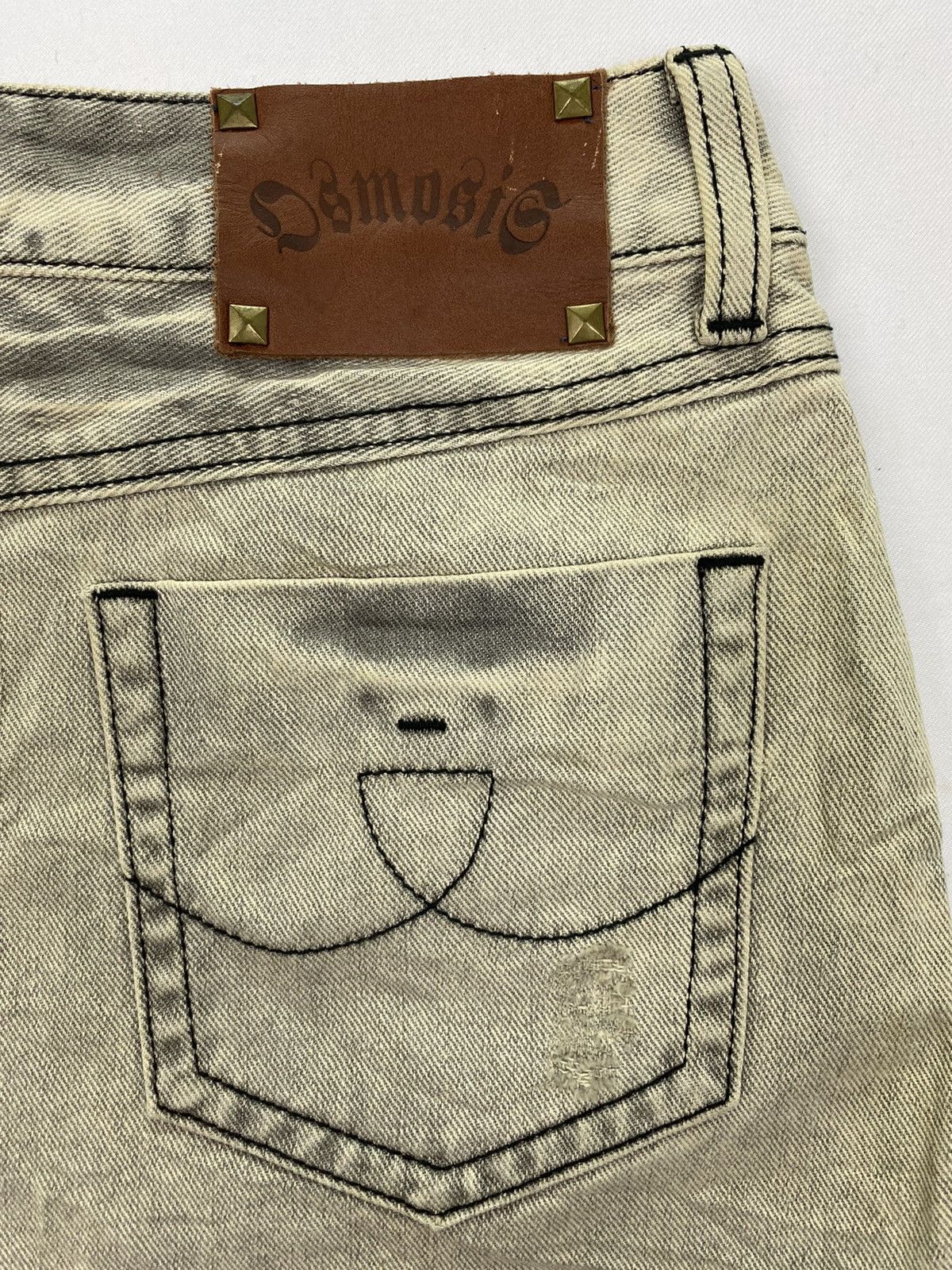Japanese Brand Osmosis Studded Distressed Jeans Skirt Size 28" / US 6 / IT 42 - 7 Thumbnail