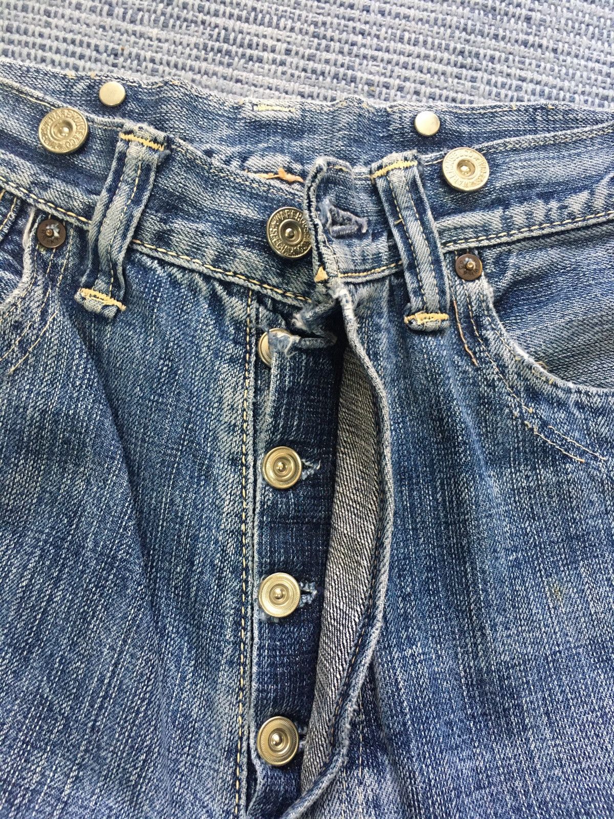 Japanese Brand vintage blue warehouse denim Size US 30 / EU 46 - 8 Thumbnail