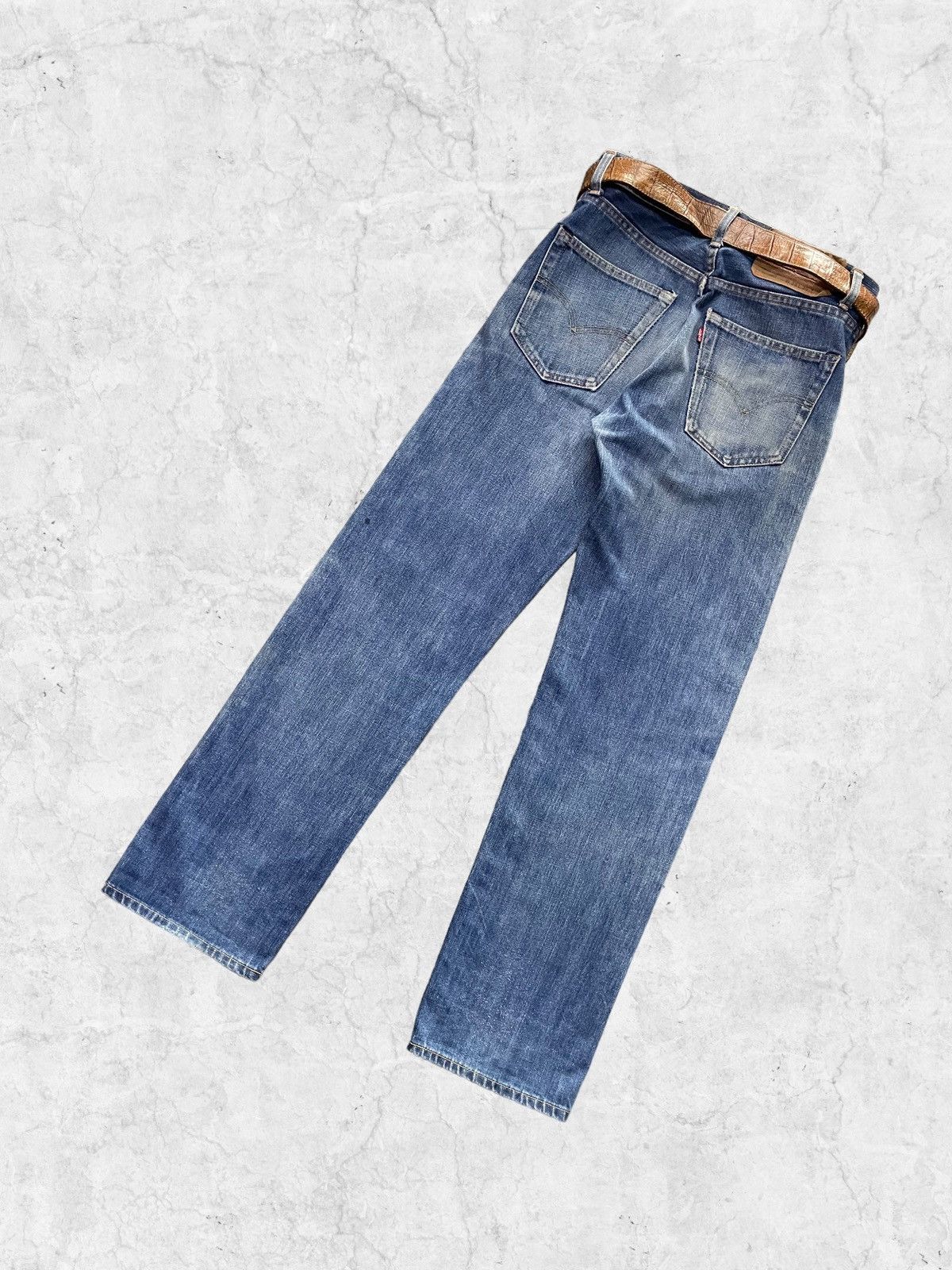 LVC × Levi's × Vintage Vtg 90s Levi’s 501 0657 Big E Selvedge Jeans & Leather Belt Size US 30 / EU 46 - 9 Thumbnail