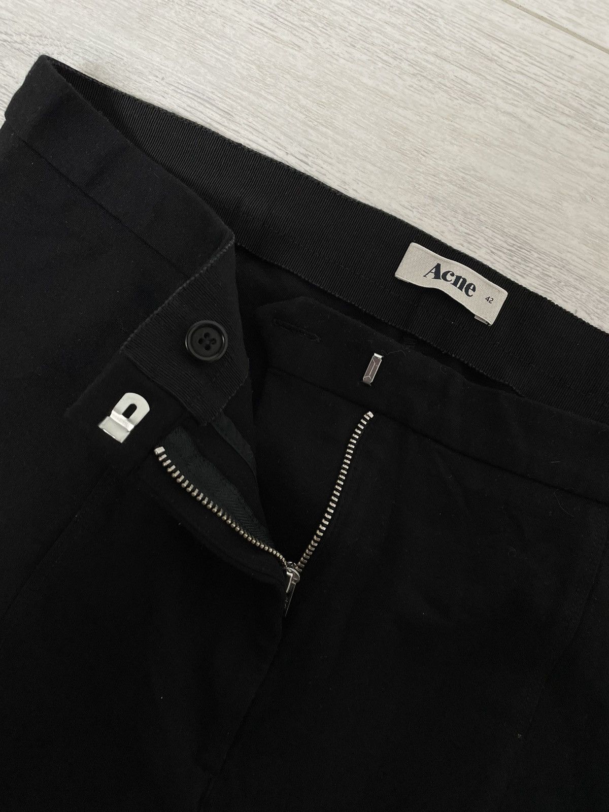 Acne Studios ACNE Skinny Pants LAST Black Zippers Back Trousers Size 27" / US 4 / IT 40 - 6 Thumbnail