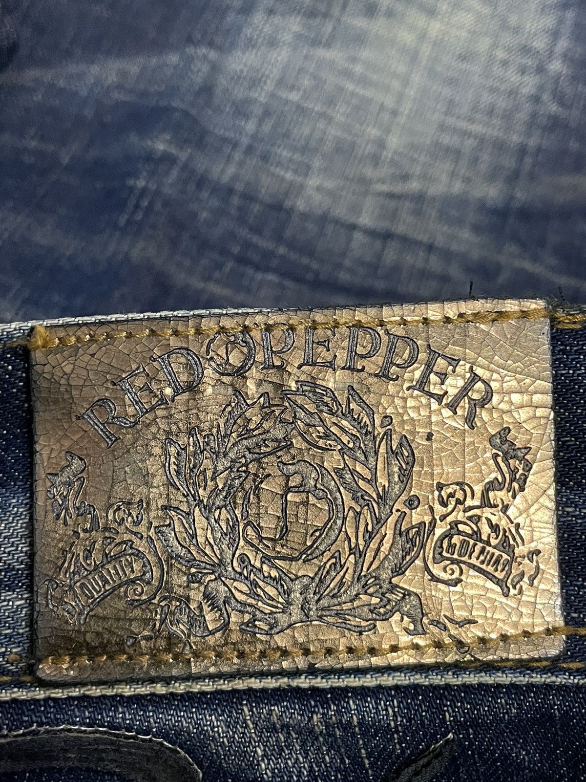 Redpepper Japan Embroidered Angel Wings Mud Jeans With Belt