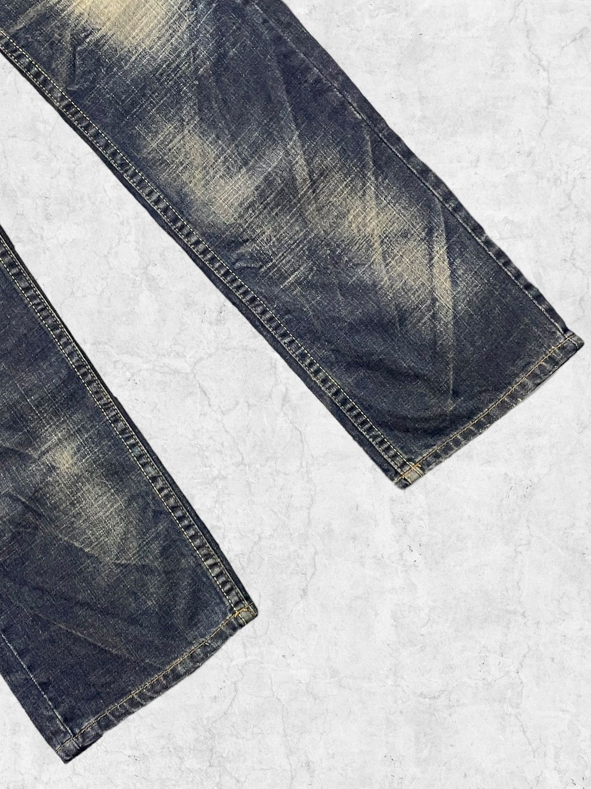 Redpepper Japan Embroidered Angel Wings Mud Jeans With Belt
