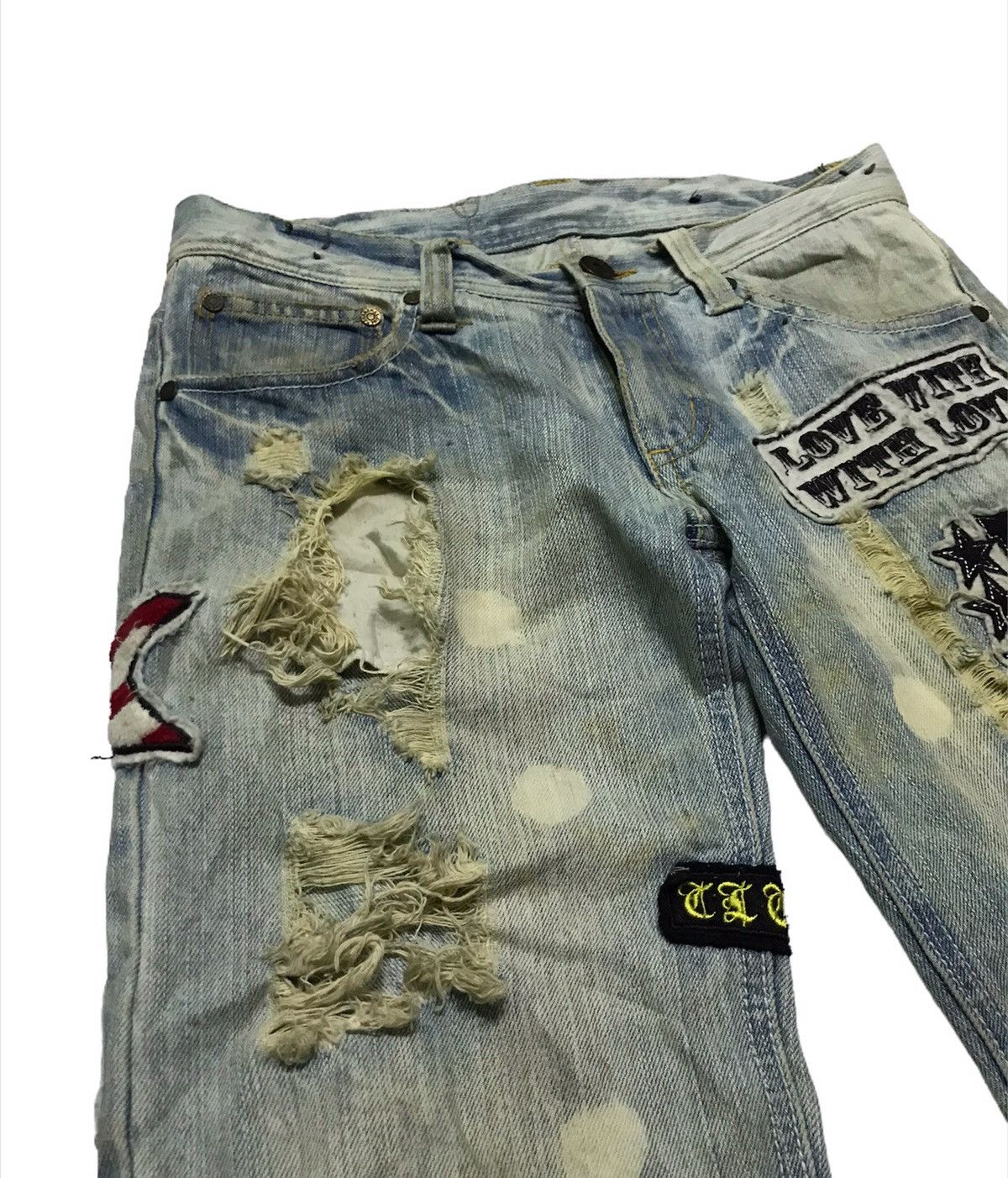 Japanese Brand Clone denim jeans with patches Size US 30 / EU 46 - 4 Thumbnail