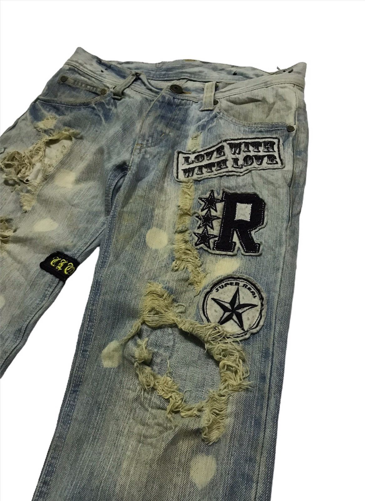 Japanese Brand Clone denim jeans with patches Size US 30 / EU 46 - 3 Thumbnail