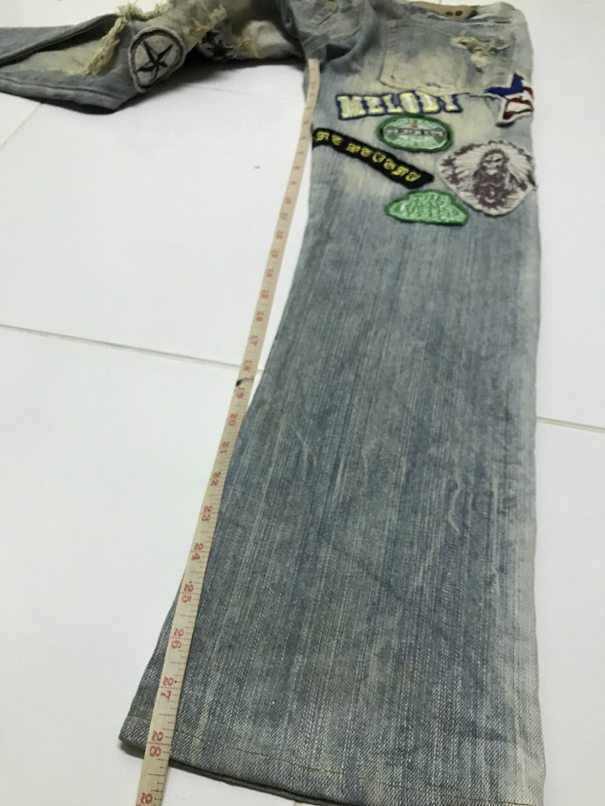 Japanese Brand Clone denim jeans with patches Size US 30 / EU 46 - 12 Thumbnail