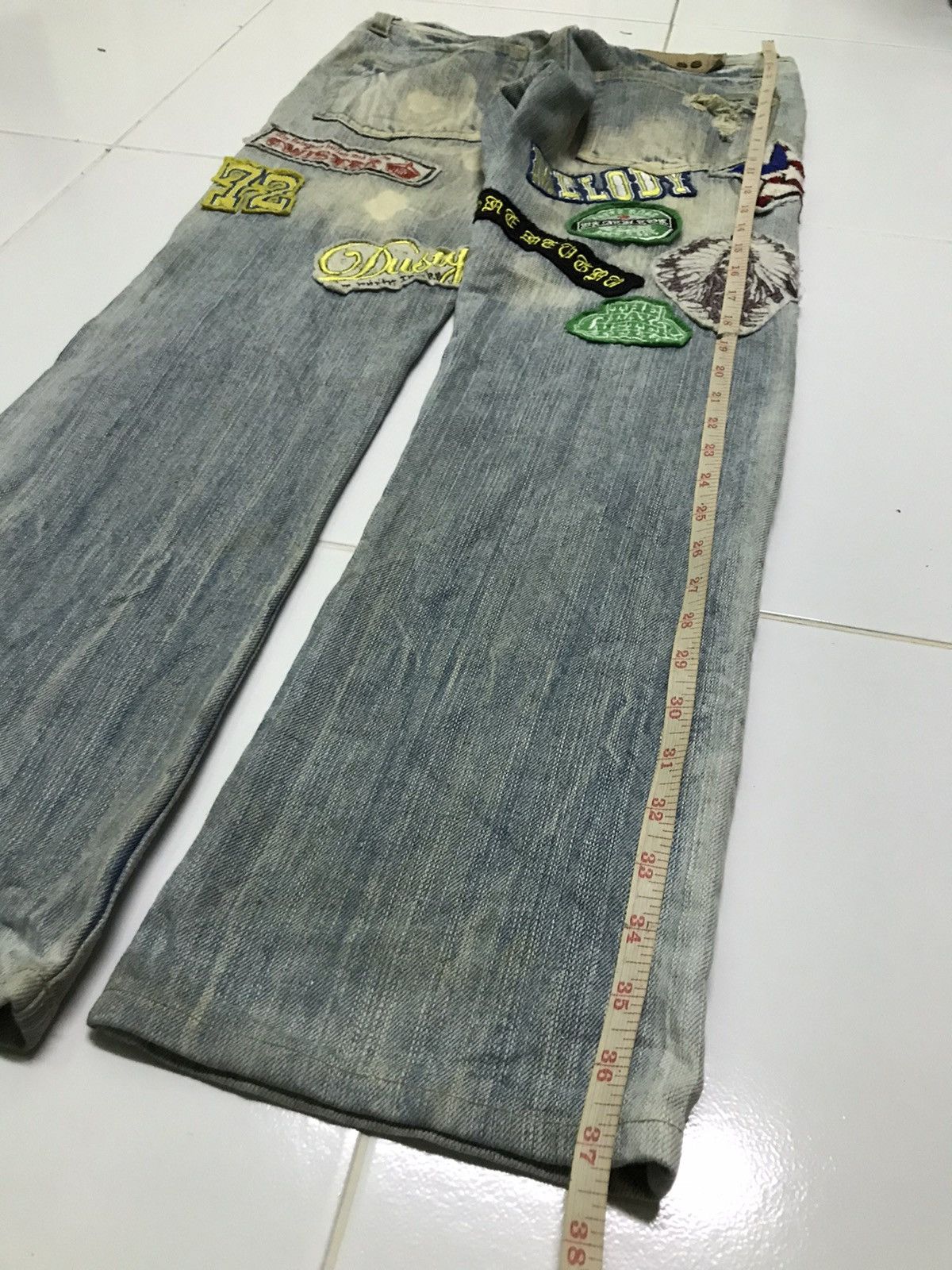 Japanese Brand Clone denim jeans with patches Size US 30 / EU 46 - 10 Thumbnail