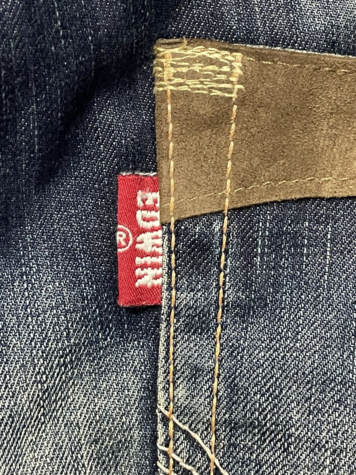 Edwin × Levi's × Vintage Vtg Edwin Paradox Bush Pocket Mud Denim Pants Leather Belt Size US 32 / EU 48 - 16 Thumbnail