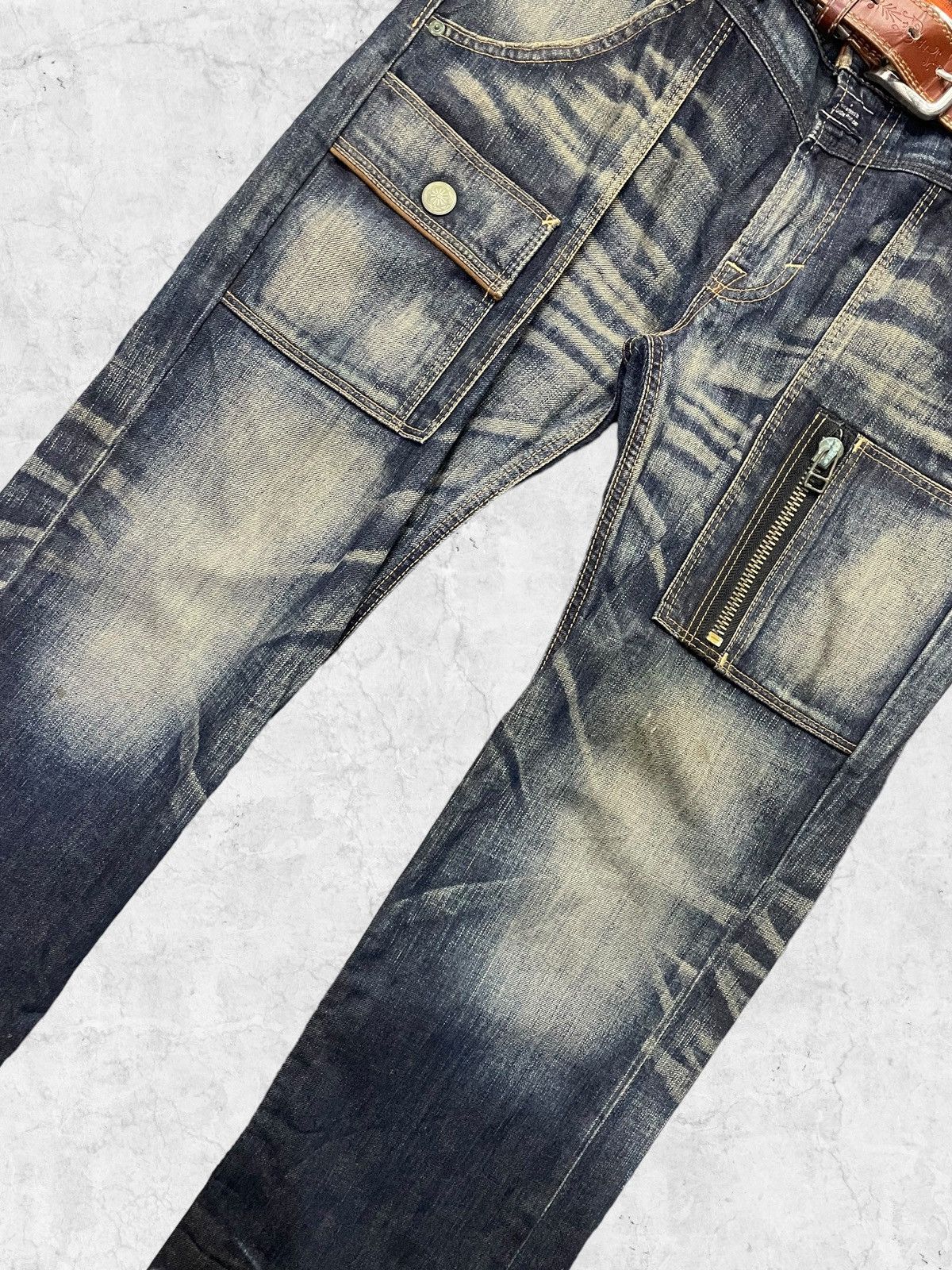 Edwin × Levi's × Vintage Vtg Edwin Paradox Bush Pocket Mud Denim Pants Leather Belt Size US 32 / EU 48 - 7 Thumbnail