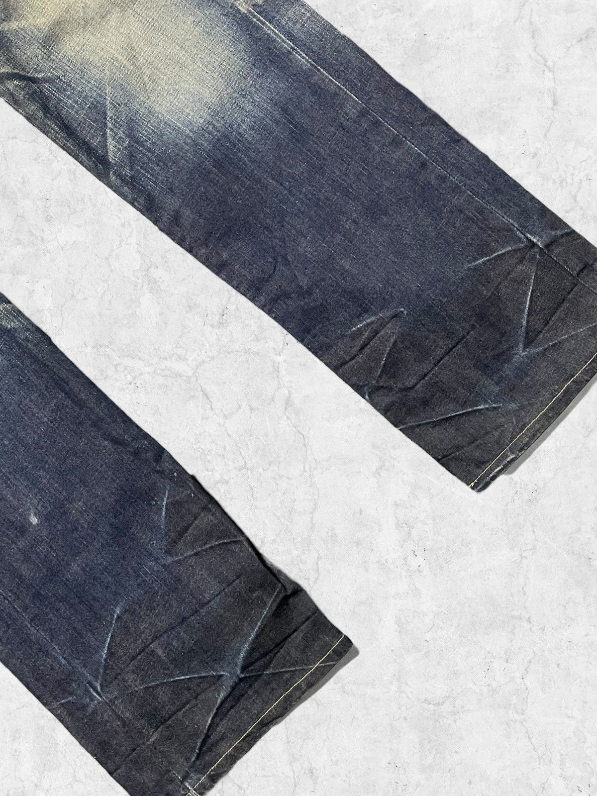 Edwin × Levi's × Vintage Vtg Edwin Paradox Bush Pocket Mud Denim Pants Leather Belt Size US 32 / EU 48 - 8 Thumbnail