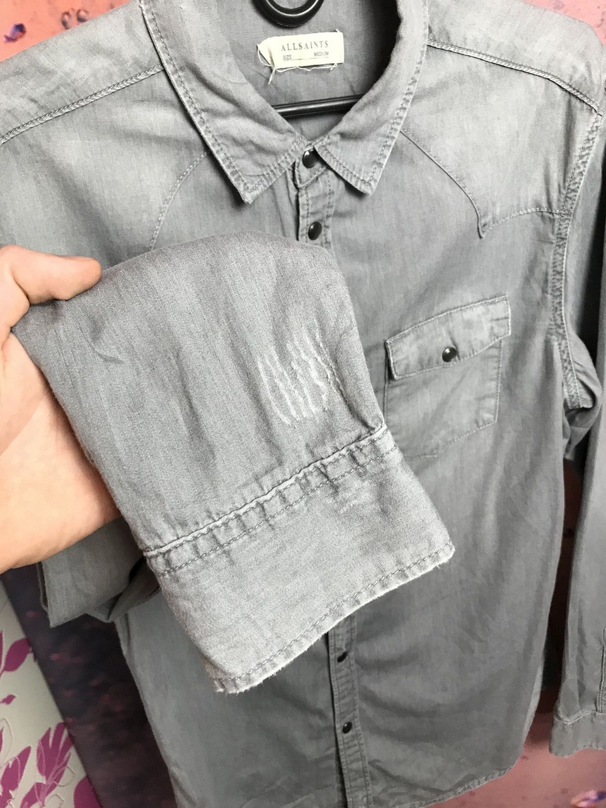 Allsaints Allsaints luxury streetwear distressed shirt Size US M / EU 48-50 / 2 - 4 Thumbnail