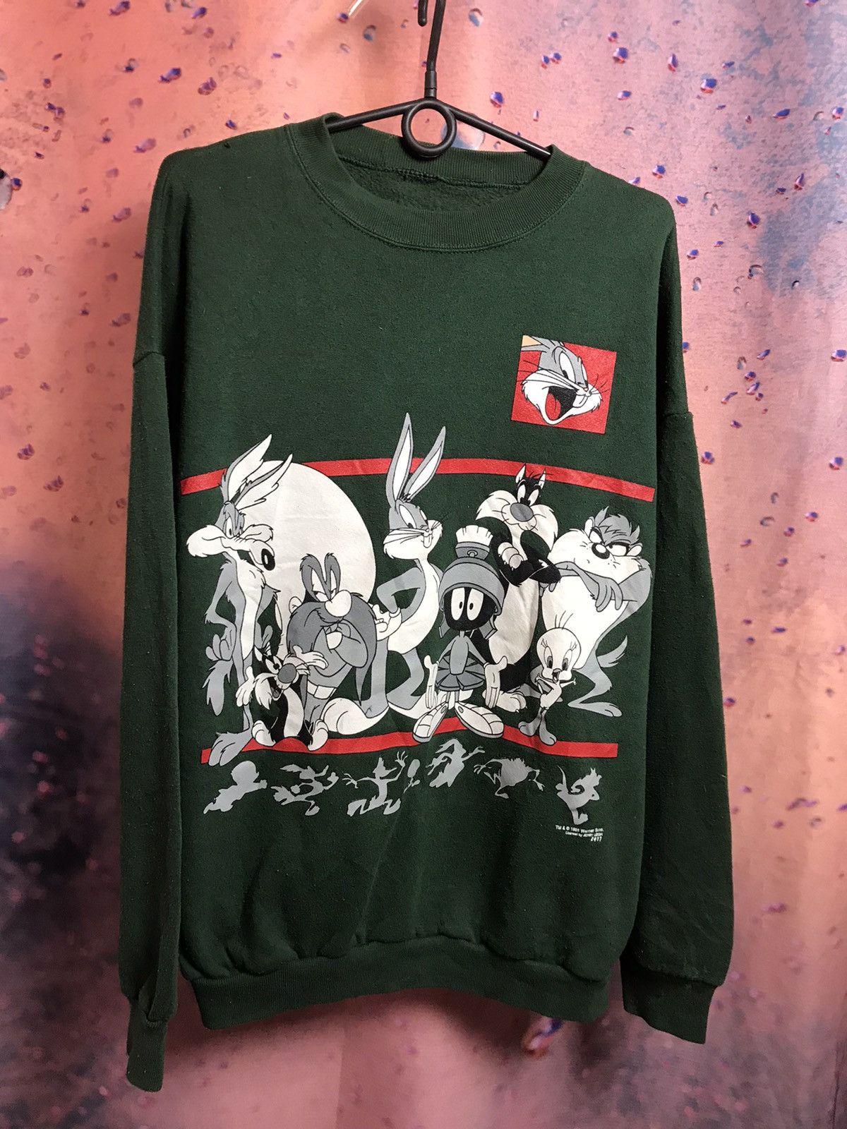 Vintage × Warner Bros Vintage Looney Tunes 1995 streetwear movie Sweatshirt Size US XL / EU 56 / 4 - 2 Thumbnail