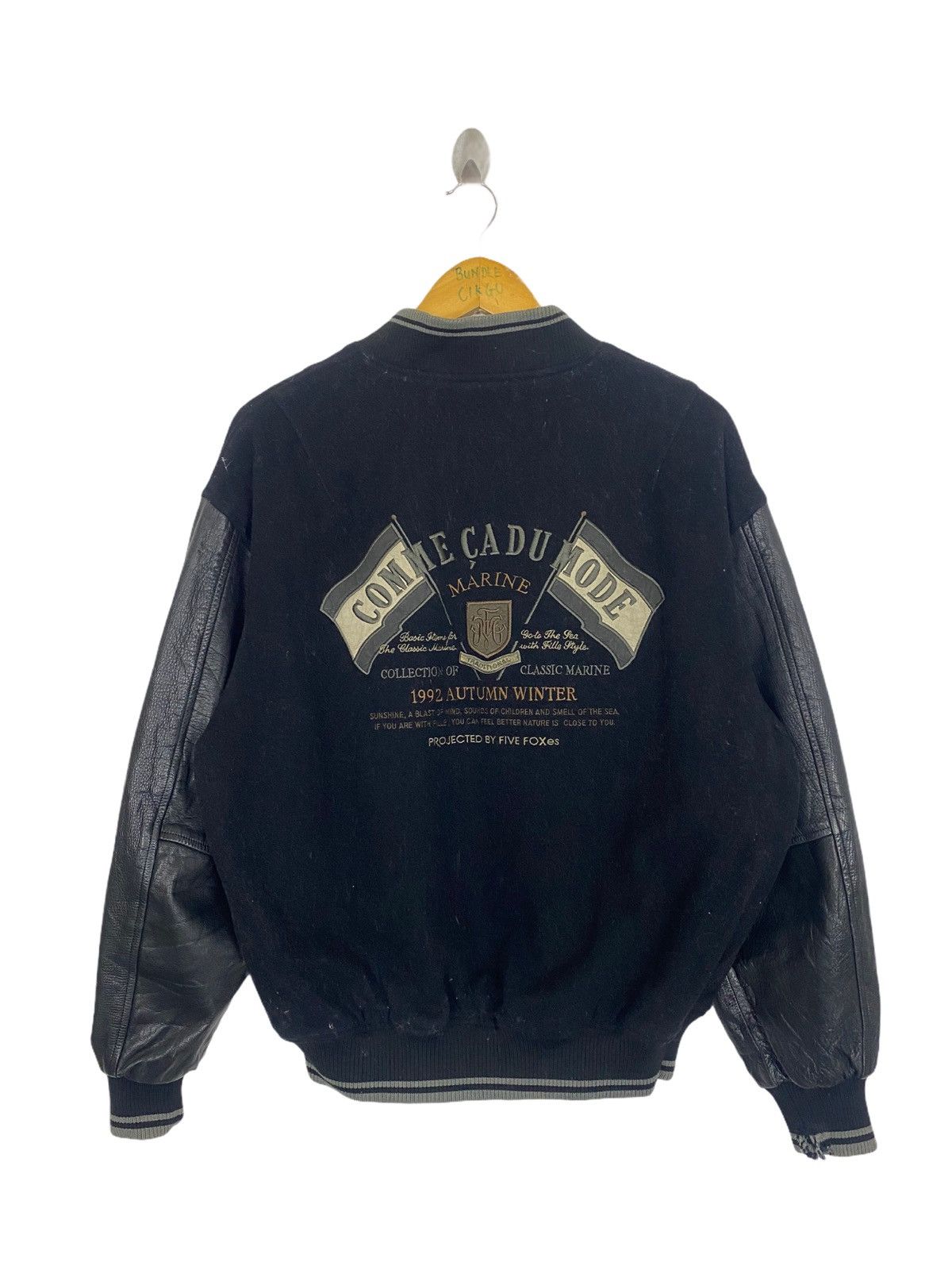 Comme Ca Ism VTG COMME CADU MODE MARINE 1992 AUTUM WINTER VARSITY JACKET Size US M / EU 48-50 / 2 - 1 Thumbnail