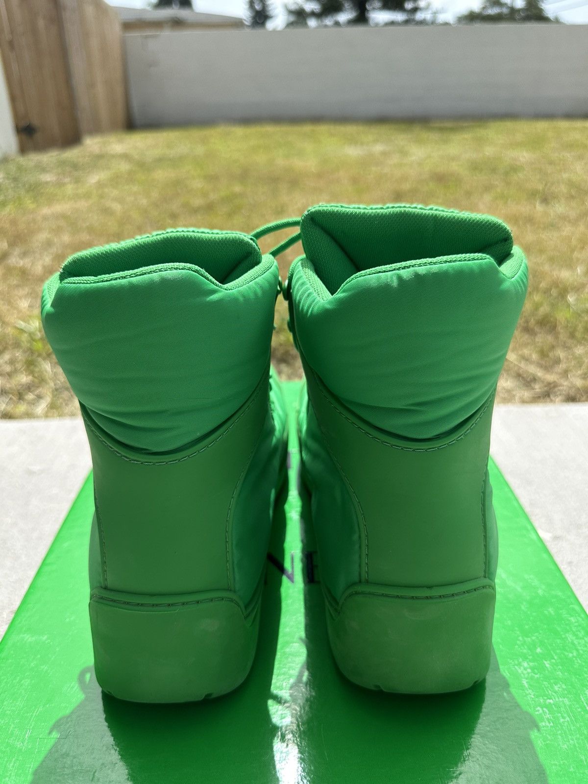 Bottega Veneta Green Puddle Bomber Boots size 42