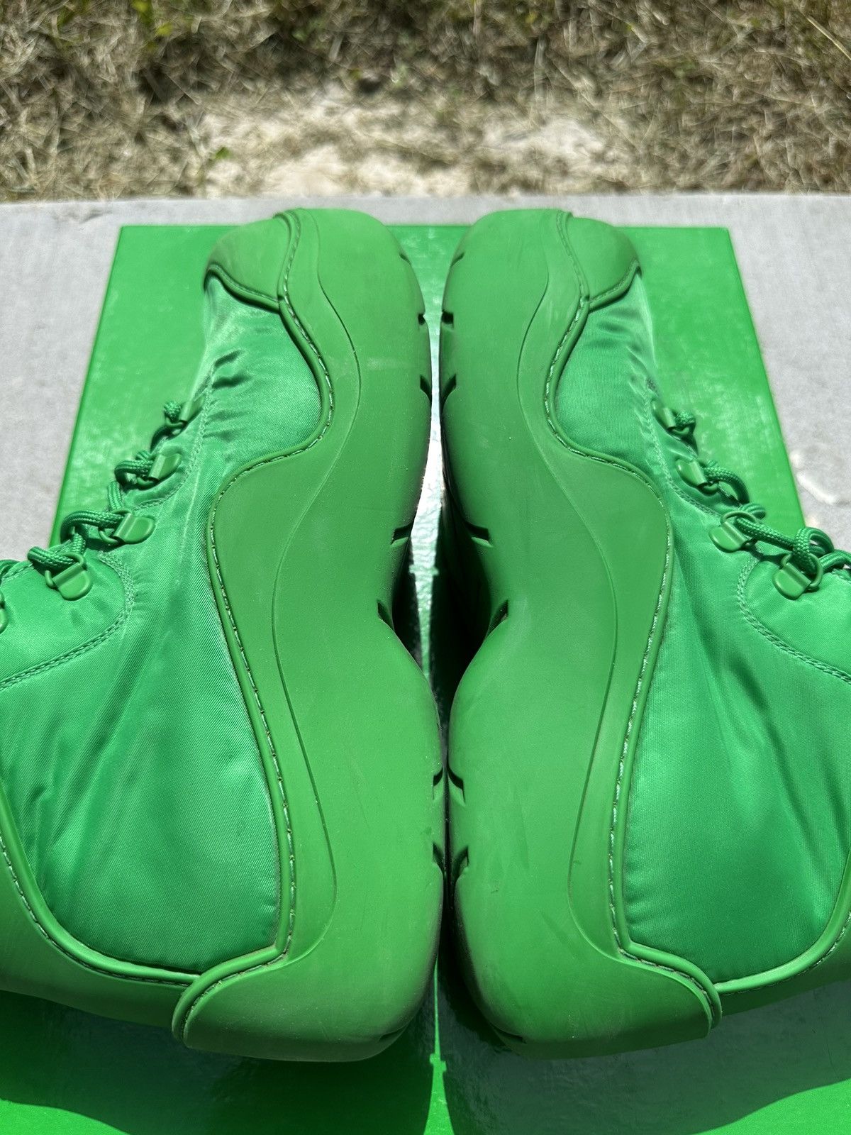 Bottega Veneta Green Puddle Bomber Boots size 42