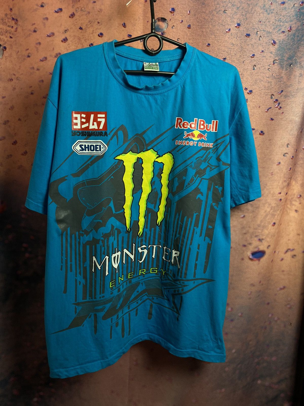 Vintage Vintage Youshimura racing red bull monster streetwear tee Size US XL / EU 56 / 4 - 2 Thumbnail
