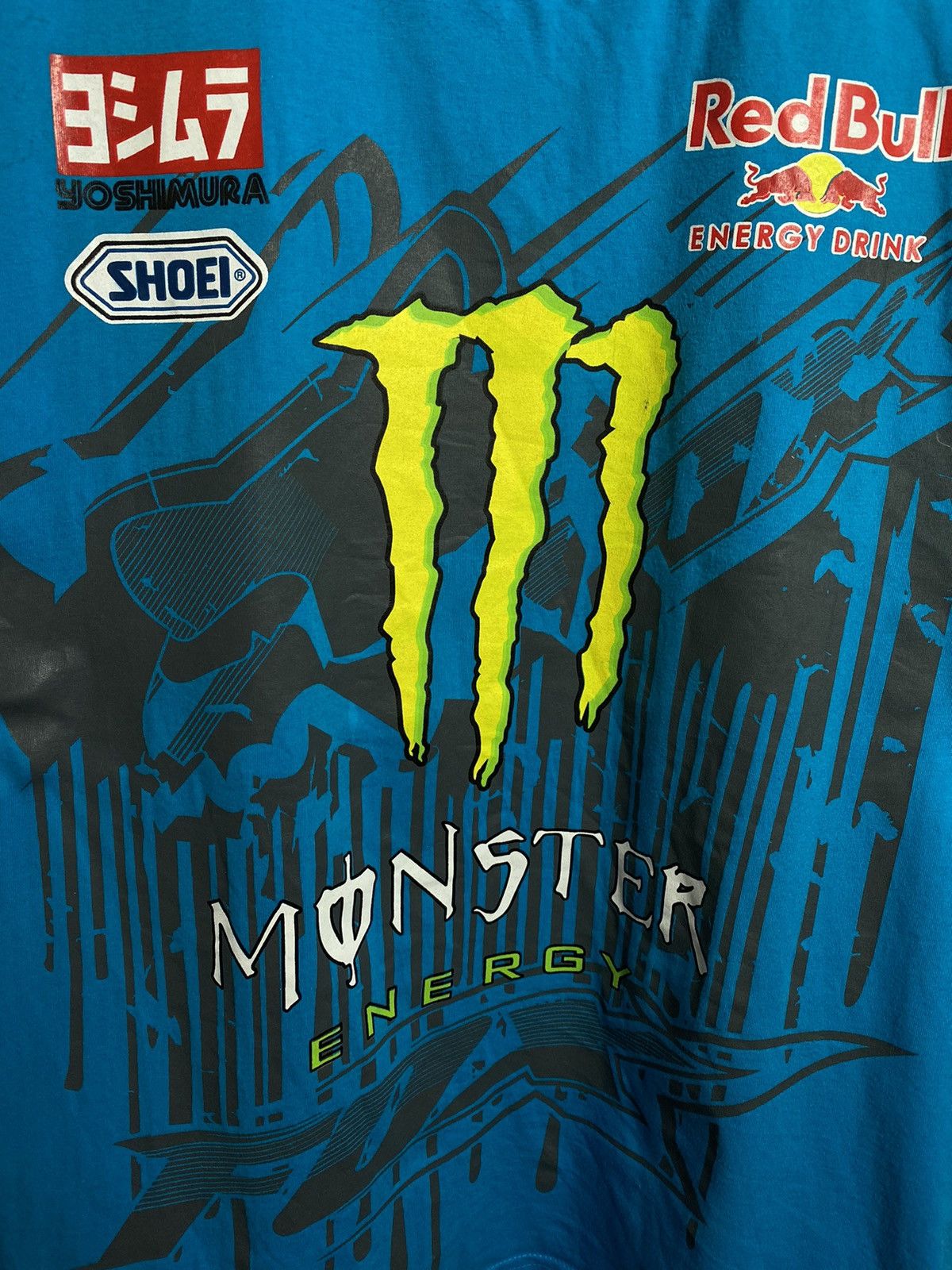 Vintage Vintage Youshimura racing red bull monster streetwear tee Size US XL / EU 56 / 4 - 3 Thumbnail