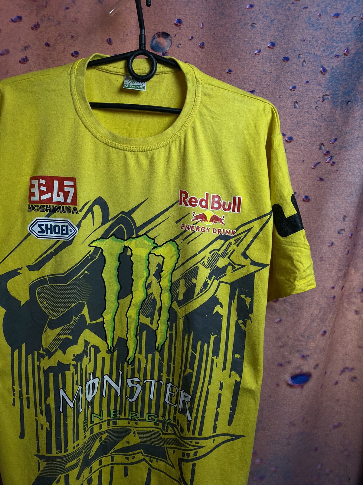 Vintage Vintage Youshimura Red Bull monster streetwear racing tee Size US XL / EU 56 / 4 - 1 Thumbnail