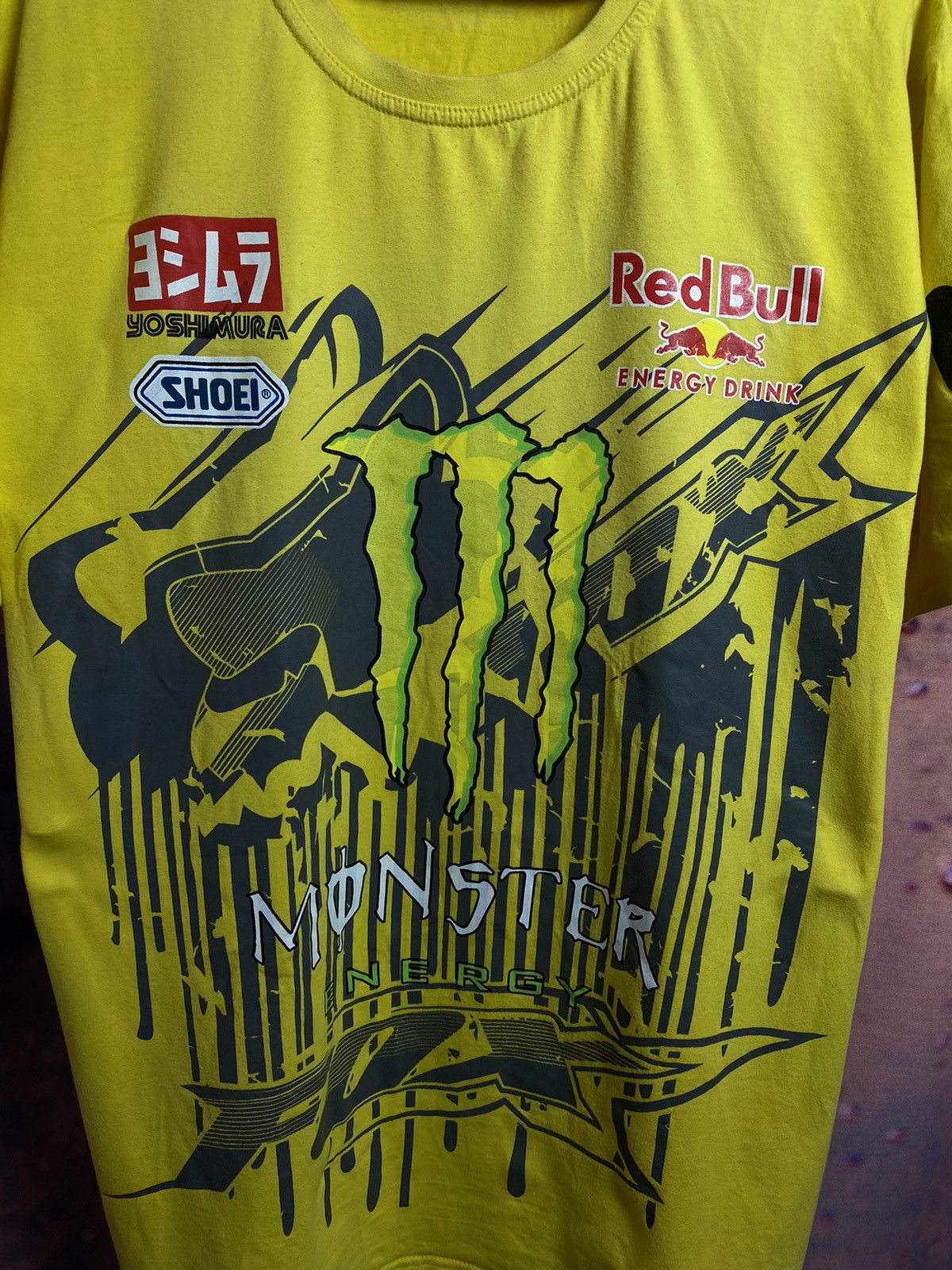 Vintage Vintage Youshimura Red Bull monster streetwear racing tee Size US XL / EU 56 / 4 - 3 Thumbnail