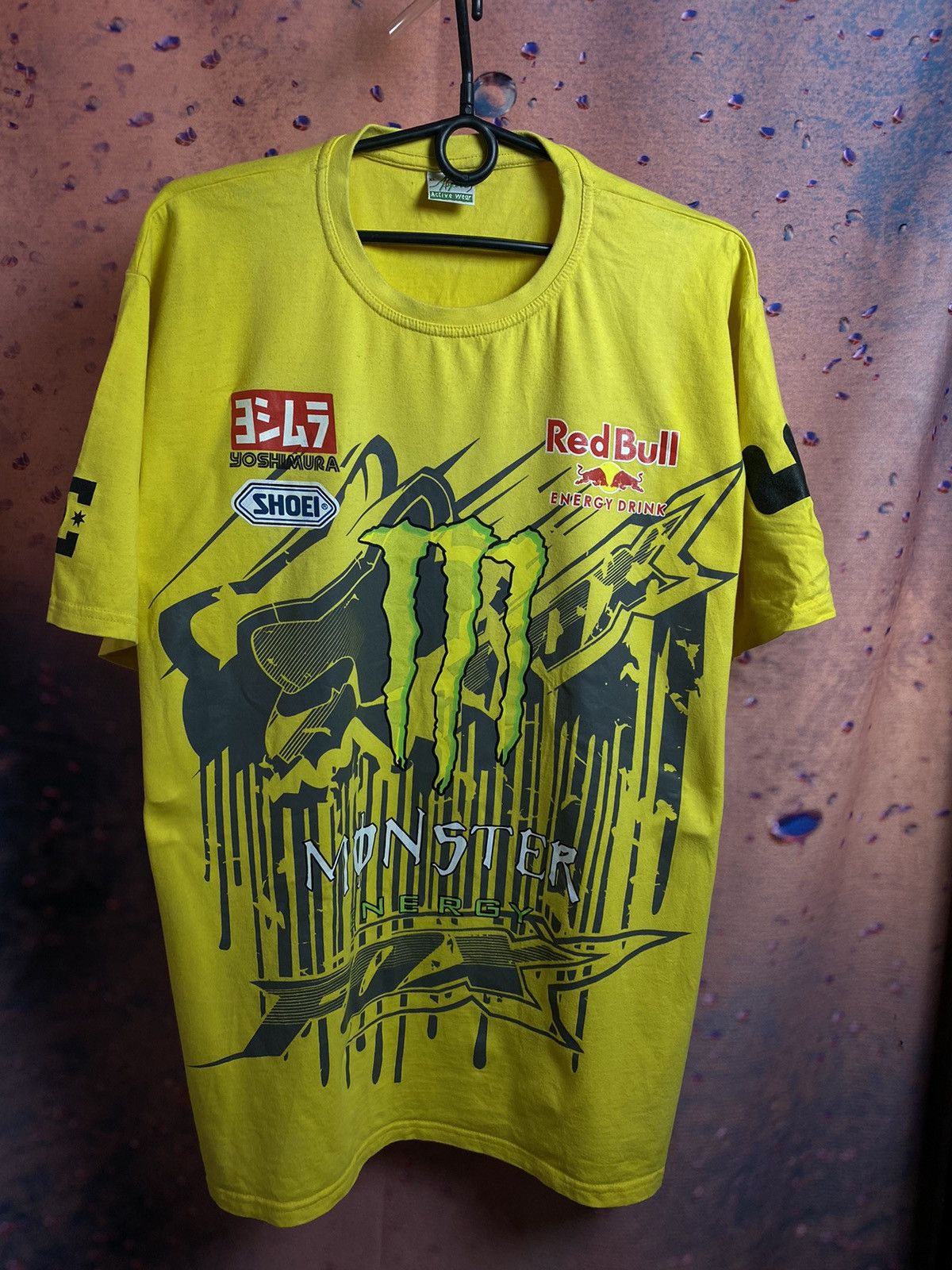 Vintage Vintage Youshimura Red Bull monster streetwear racing tee Size US XL / EU 56 / 4 - 2 Thumbnail