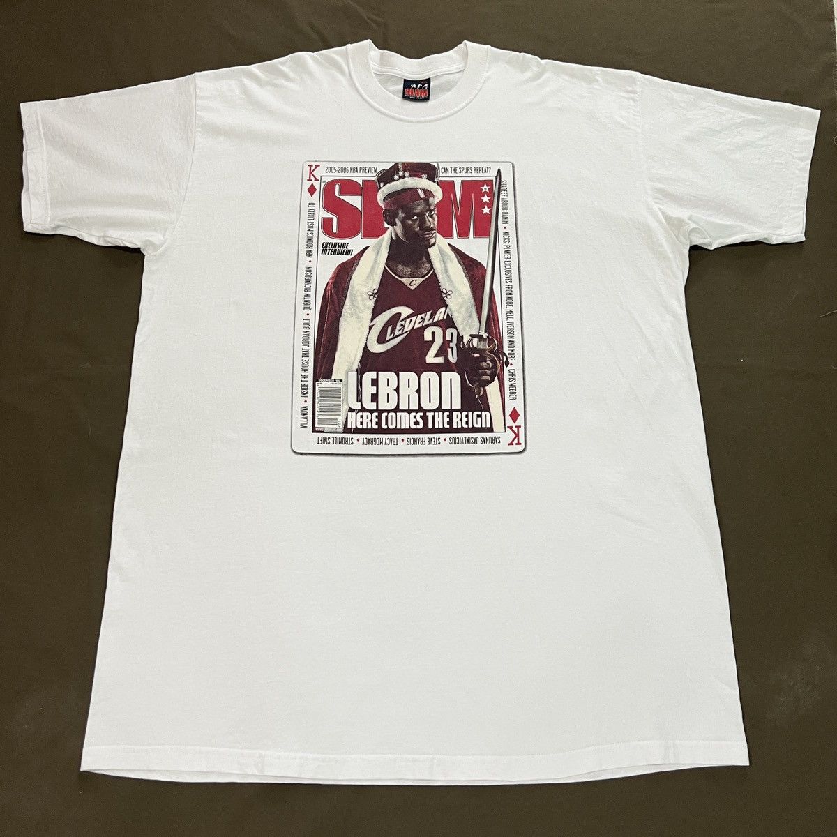 NBA × Vintage 2005 Lebron James Slam Magazine NBA 4XL ClevelandCavaliers Size US XXL / EU 58 / 5 - 2 Thumbnail