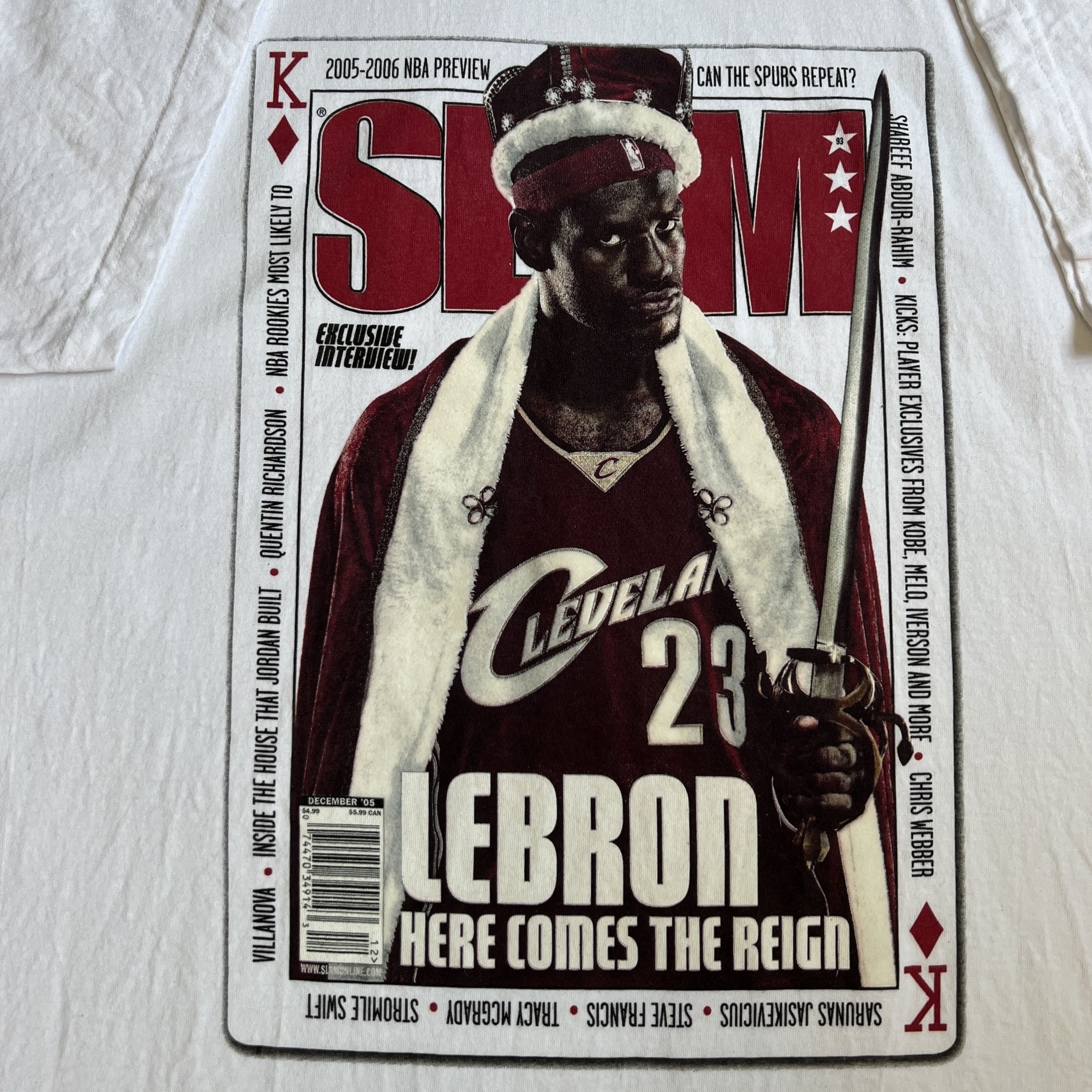 NBA × Vintage 2005 Lebron James Slam Magazine NBA 4XL ClevelandCavaliers Size US XXL / EU 58 / 5 - 3 Thumbnail