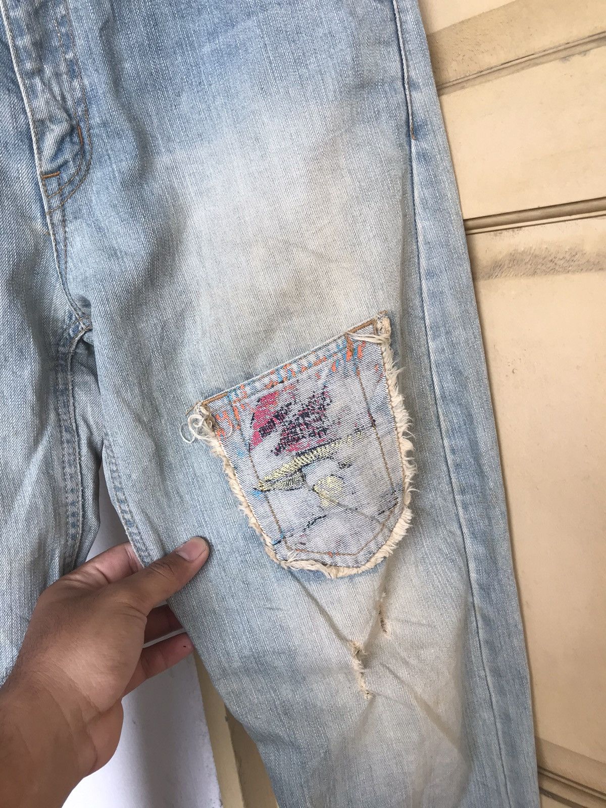 Japanese Brand Nice❗️Bethplace Distressed Straight Cut Jeans Size US 32 / EU 48 - 4 Thumbnail