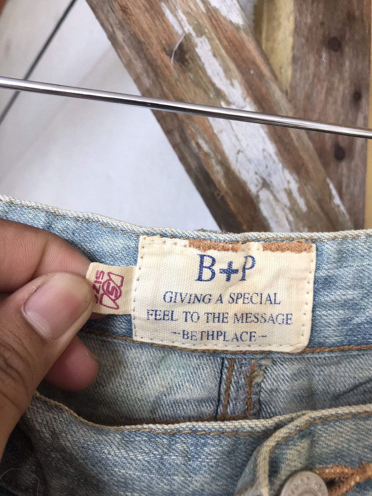 Japanese Brand Nice❗️Bethplace Distressed Straight Cut Jeans Size US 32 / EU 48 - 16 Thumbnail