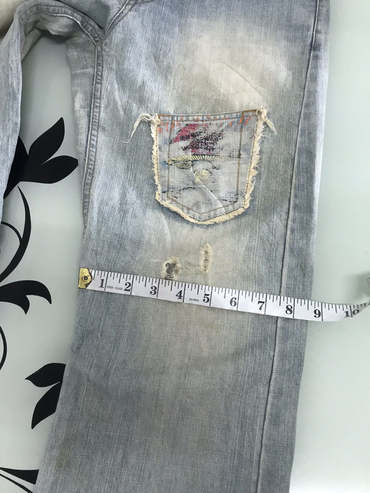 Japanese Brand Nice❗️Bethplace Distressed Straight Cut Jeans Size US 32 / EU 48 - 20 Thumbnail