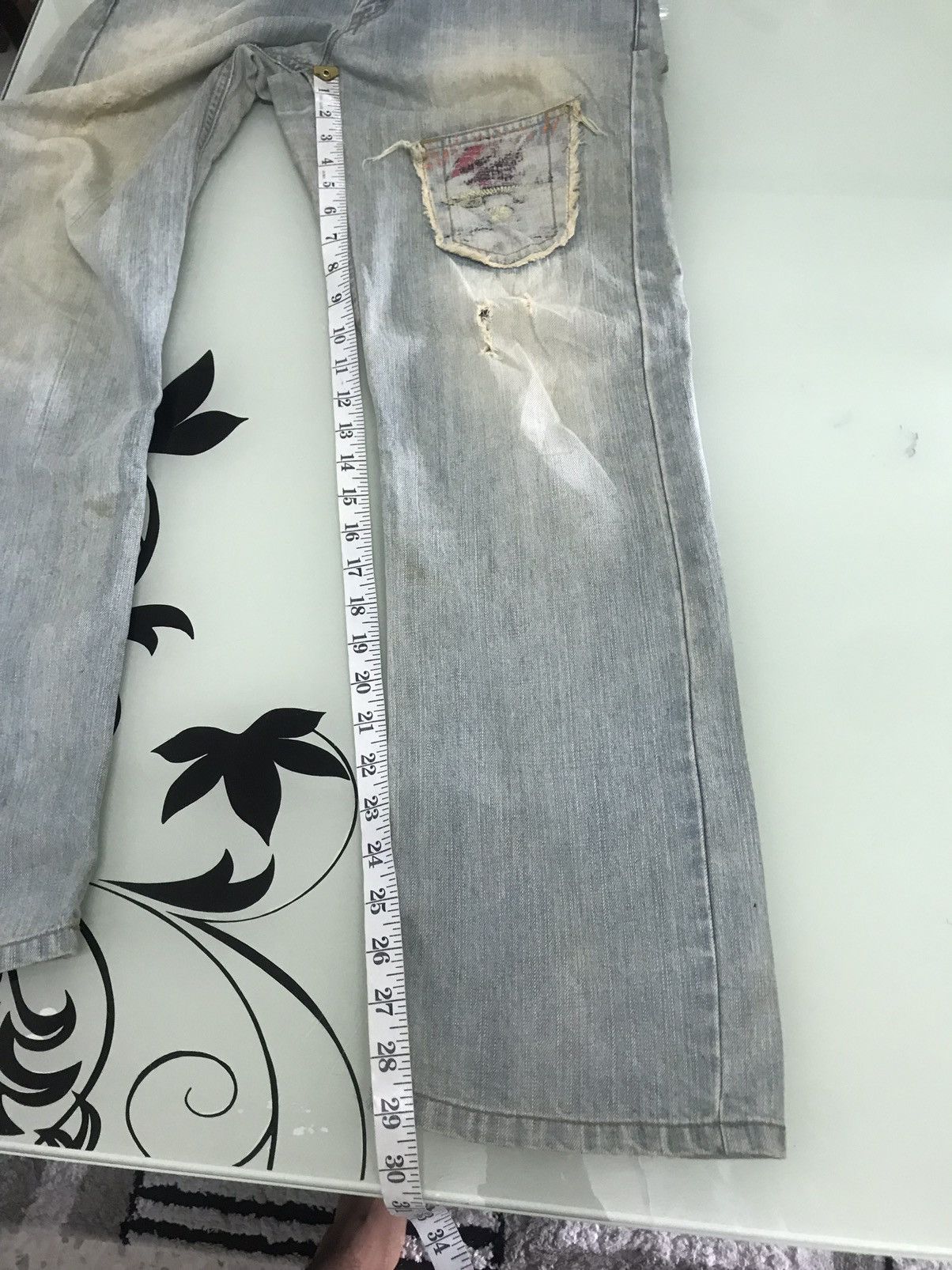 Japanese Brand Nice❗️Bethplace Distressed Straight Cut Jeans Size US 32 / EU 48 - 22 Thumbnail