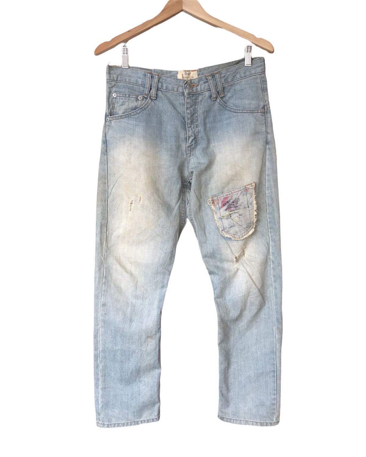 Japanese Brand Nice❗️Bethplace Distressed Straight Cut Jeans Size US 32 / EU 48 - 1 Thumbnail