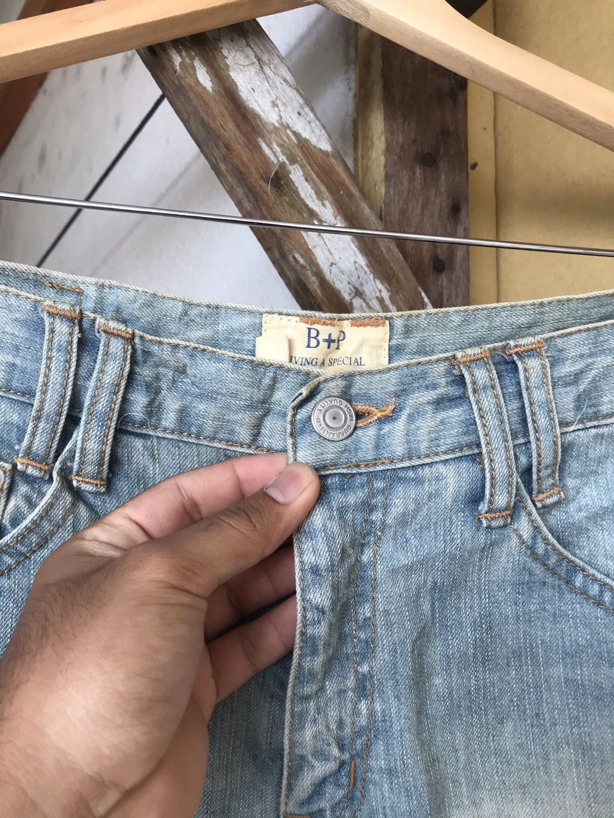 Japanese Brand Nice❗️Bethplace Distressed Straight Cut Jeans Size US 32 / EU 48 - 13 Thumbnail