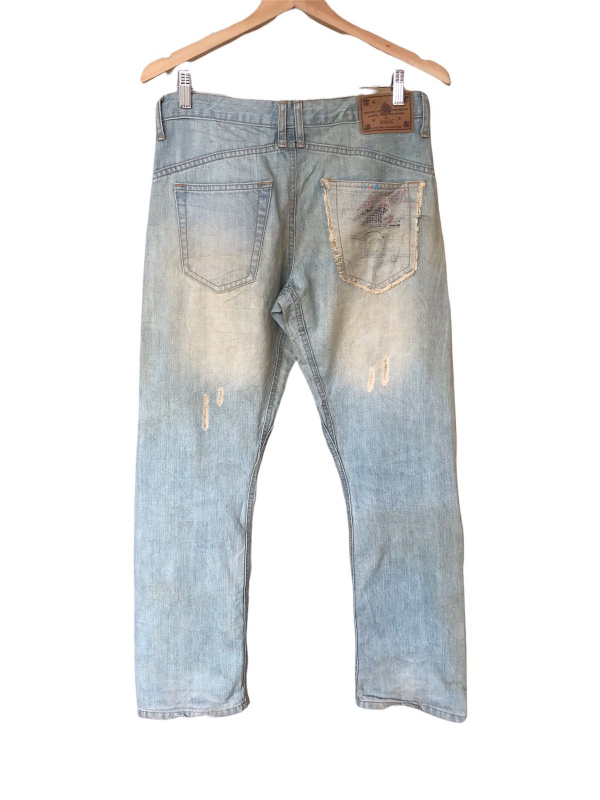 Japanese Brand Nice❗️Bethplace Distressed Straight Cut Jeans Size US 32 / EU 48 - 2 Thumbnail