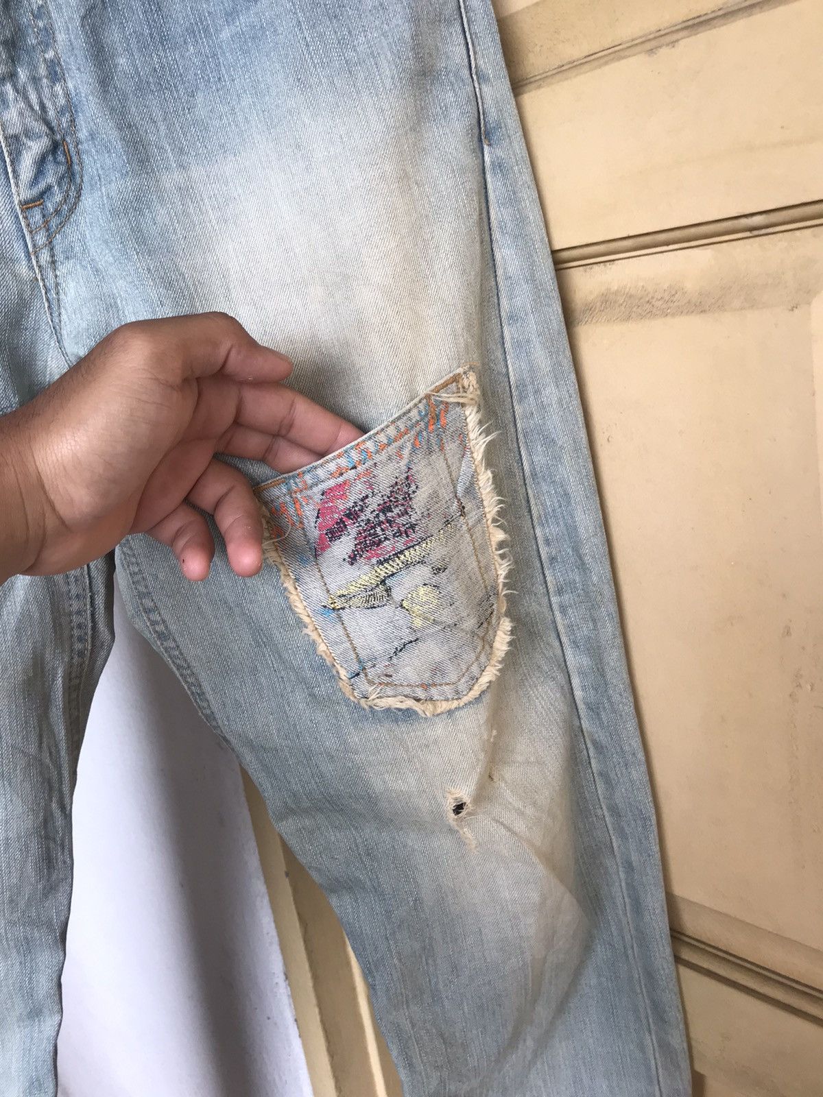 Japanese Brand Nice❗️Bethplace Distressed Straight Cut Jeans Size US 32 / EU 48 - 5 Thumbnail