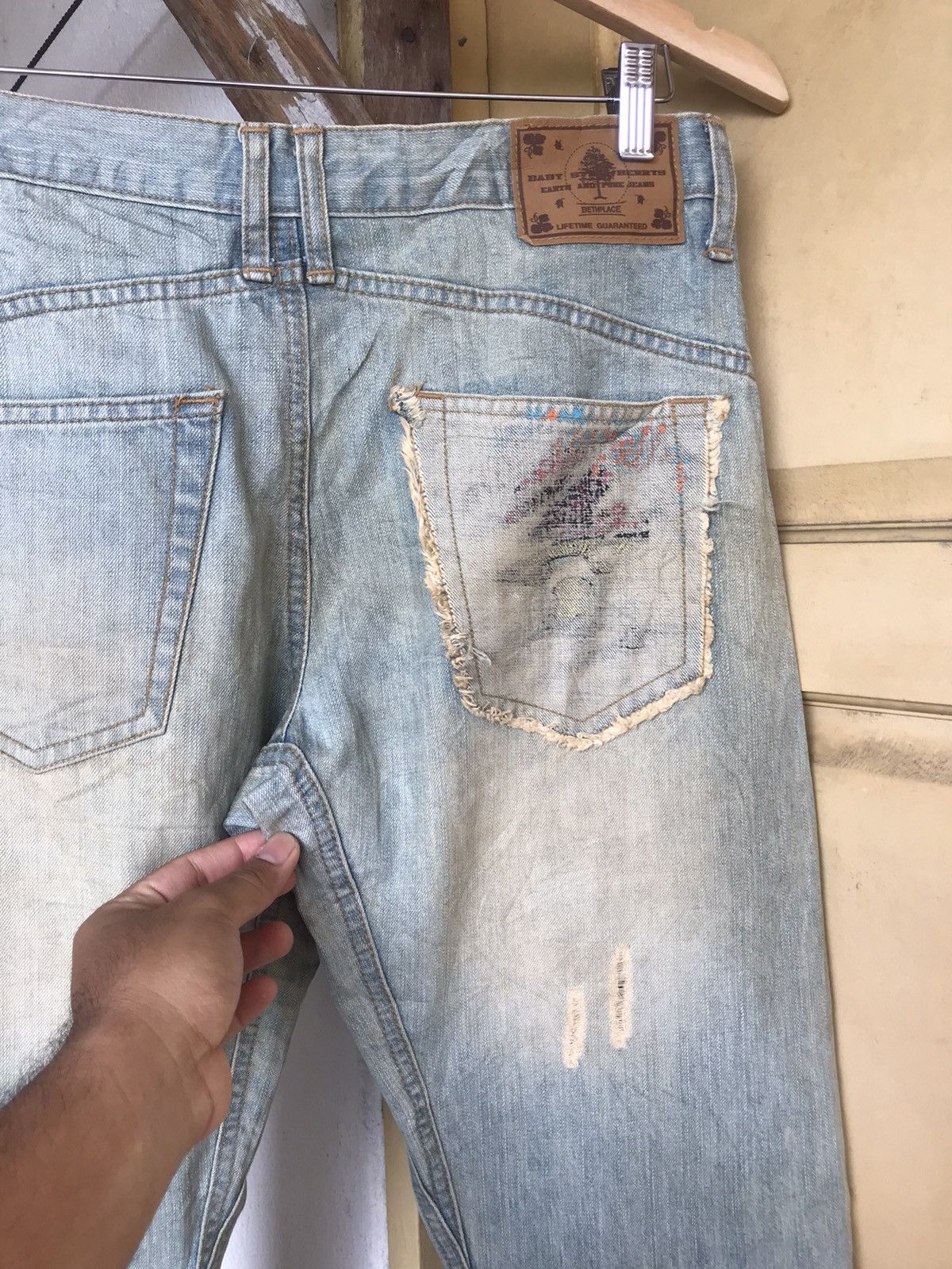 Japanese Brand Nice❗️Bethplace Distressed Straight Cut Jeans Size US 32 / EU 48 - 10 Thumbnail