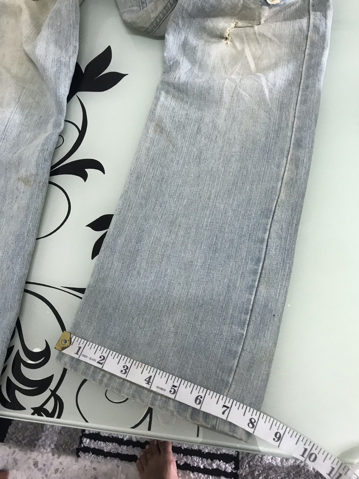 Japanese Brand Nice❗️Bethplace Distressed Straight Cut Jeans Size US 32 / EU 48 - 21 Thumbnail