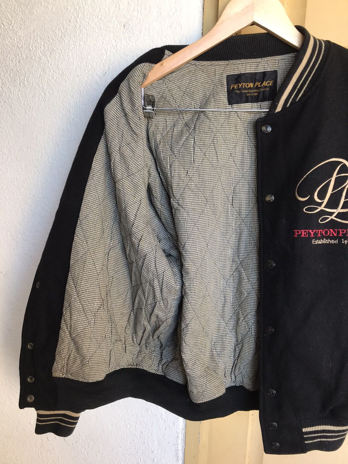 Japanese Brand Vintage PPFM Peyton Place Arm Leather Varsity Jackets Size US M / EU 48-50 / 2 - 9 Thumbnail