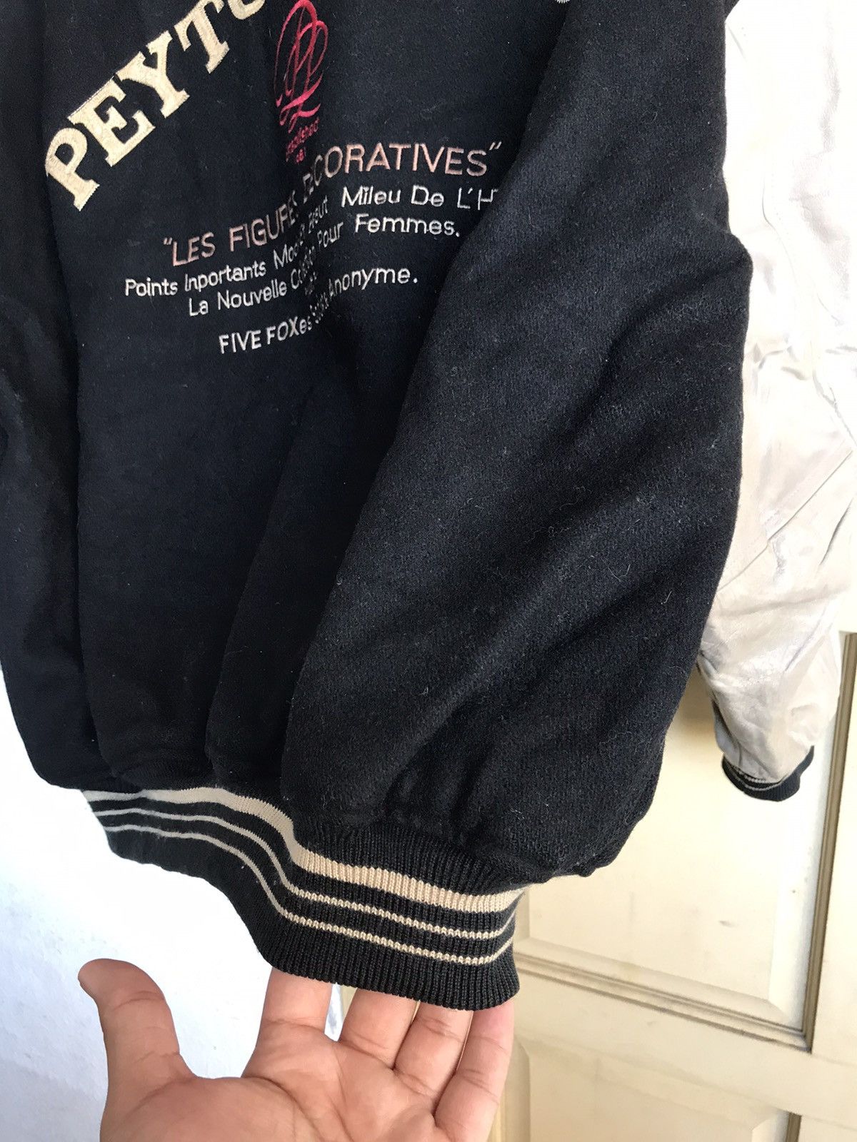 Japanese Brand Vintage PPFM Peyton Place Arm Leather Varsity Jackets Size US M / EU 48-50 / 2 - 13 Thumbnail