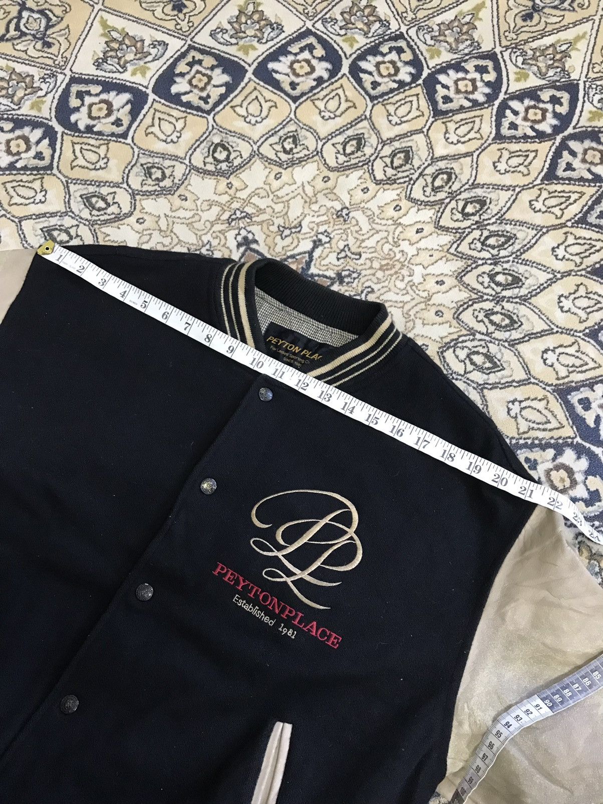 Japanese Brand Vintage PPFM Peyton Place Arm Leather Varsity Jackets Size US M / EU 48-50 / 2 - 24 Thumbnail