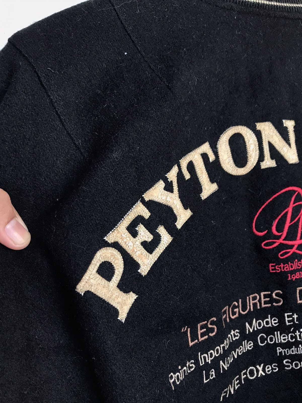 Japanese Brand Vintage PPFM Peyton Place Arm Leather Varsity Jackets Size US M / EU 48-50 / 2 - 10 Thumbnail