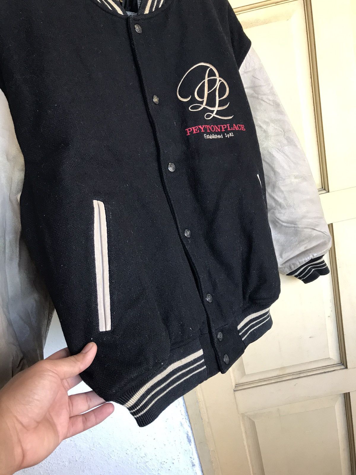 Japanese Brand Vintage PPFM Peyton Place Arm Leather Varsity Jackets Size US M / EU 48-50 / 2 - 12 Thumbnail