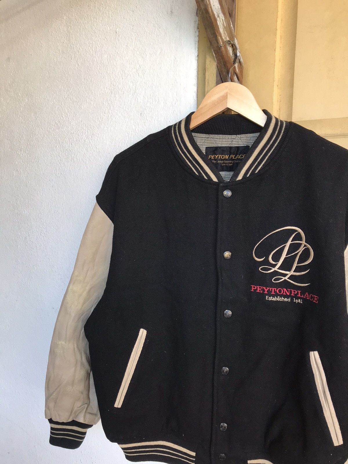 Japanese Brand Vintage PPFM Peyton Place Arm Leather Varsity Jackets Size US M / EU 48-50 / 2 - 4 Thumbnail