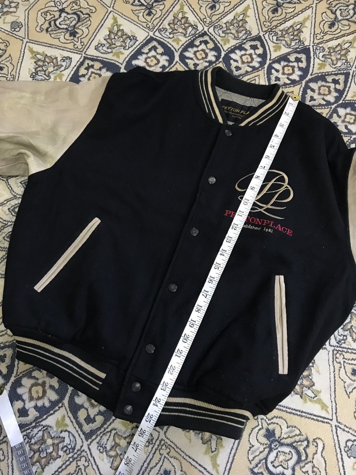 Japanese Brand Vintage PPFM Peyton Place Arm Leather Varsity Jackets Size US M / EU 48-50 / 2 - 23 Thumbnail
