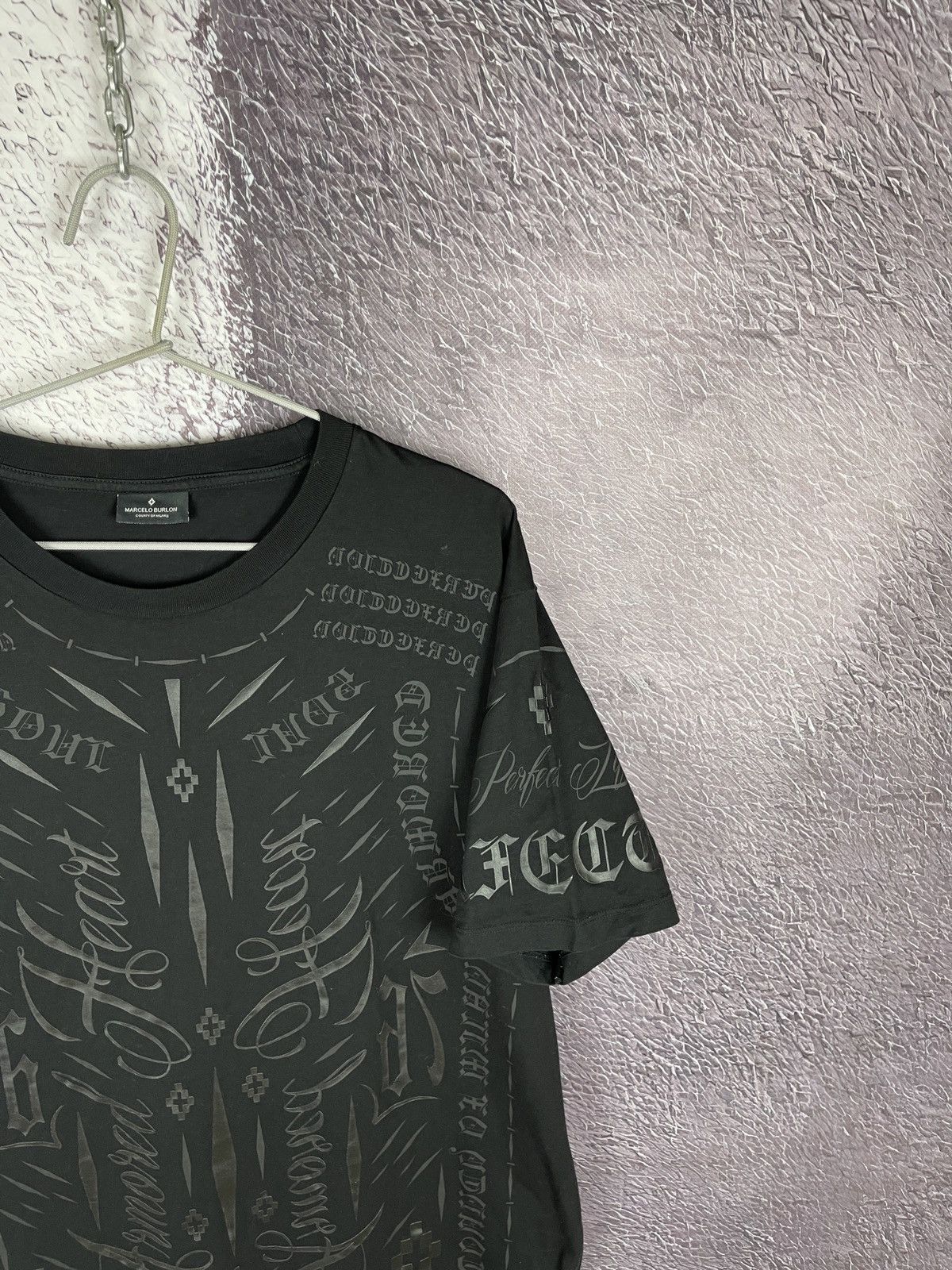Marcelo Burlon Marcelo Burlon perfection armored fleart all print tee shirt Size US L / EU 52-54 / 3 - 4 Thumbnail